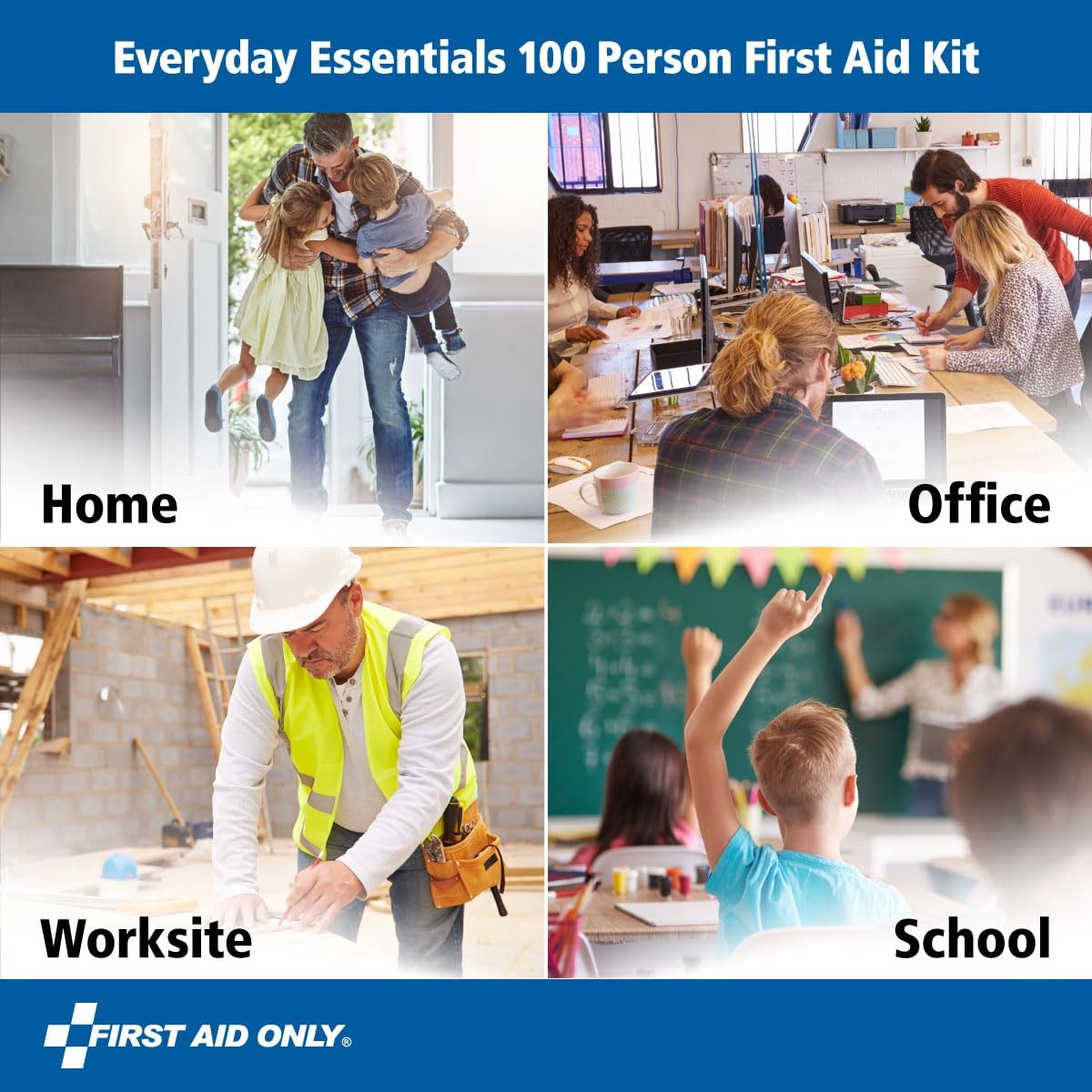 First Aid Only 91247 OSHA-Compliant Kit, 335 Pieces, Multicolored