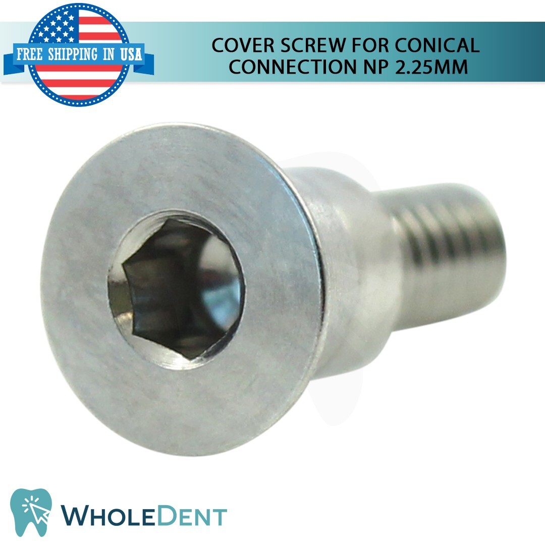 50x Dental Titanium Cover Screw Narrow Platform Conical Connection Hex 2.25mm NP
