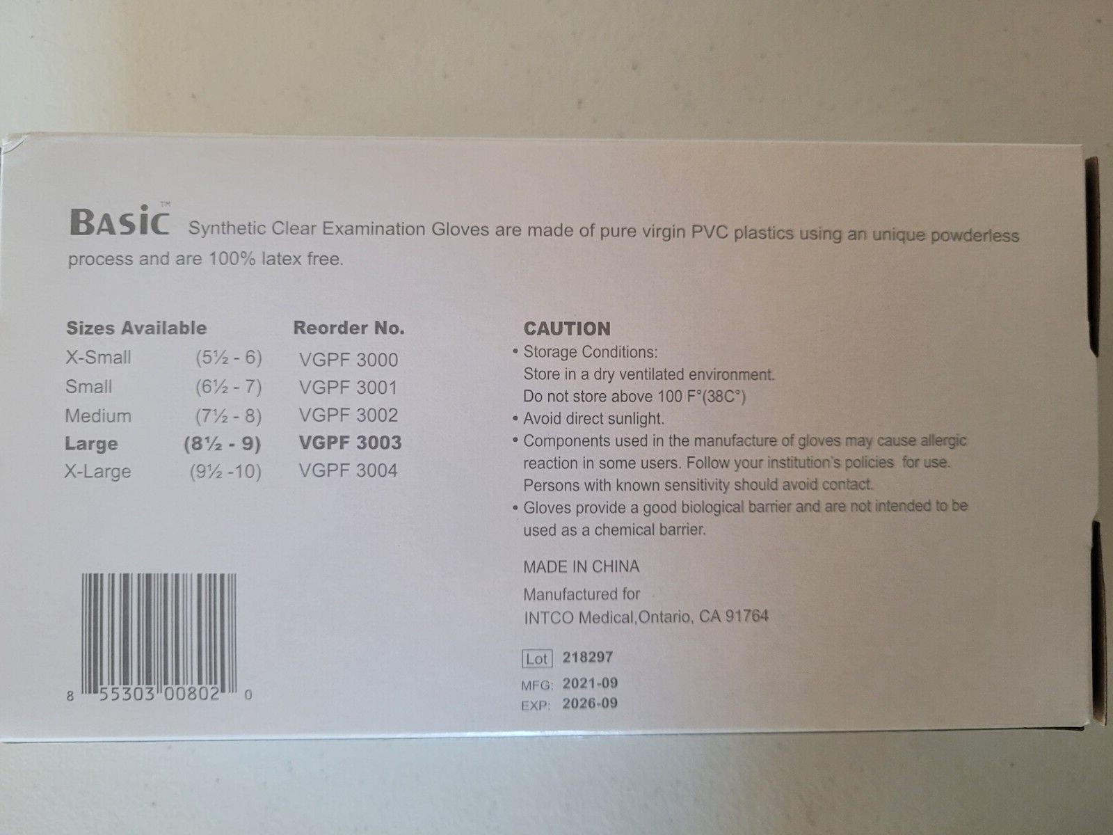 3 BOXES | Ambidextrous Disposable VINYL GLOVES | 100 Count Each | 300 TOTAL