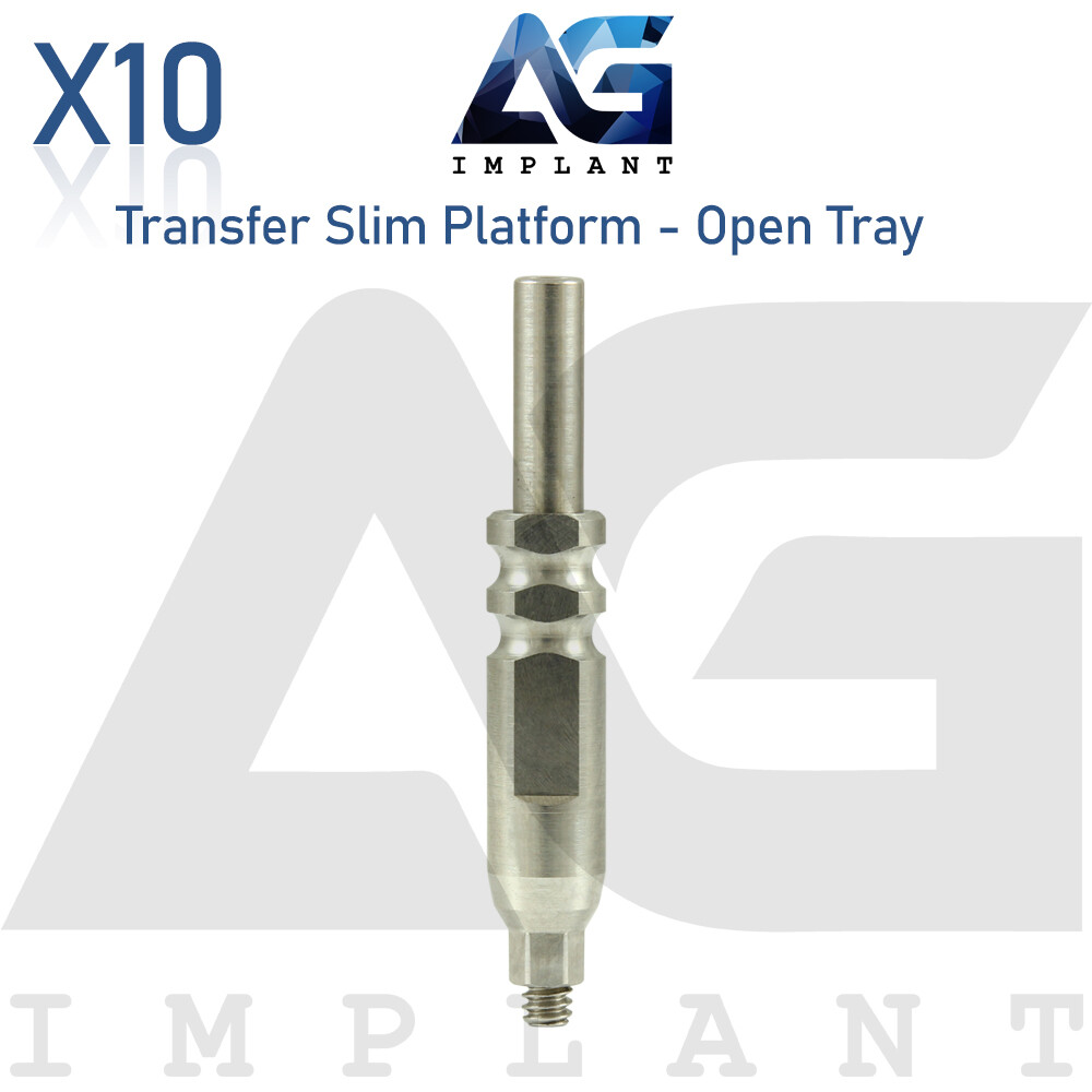 10 Open Tray Impression Transfer Coping Internal Hex 2.0mm Slim Platform
