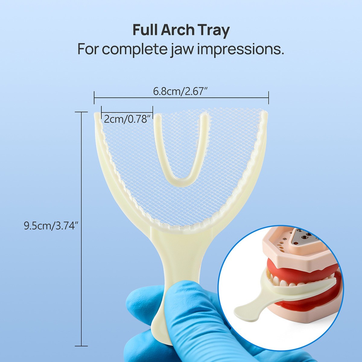 30pcs Disposable Dental Impression Triple Trays Registration Bite Trays Multi