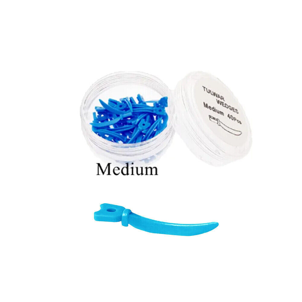 200 Pcs Dental Disposable Plastic Tulwar Wedges Refill For Sectional Matrix