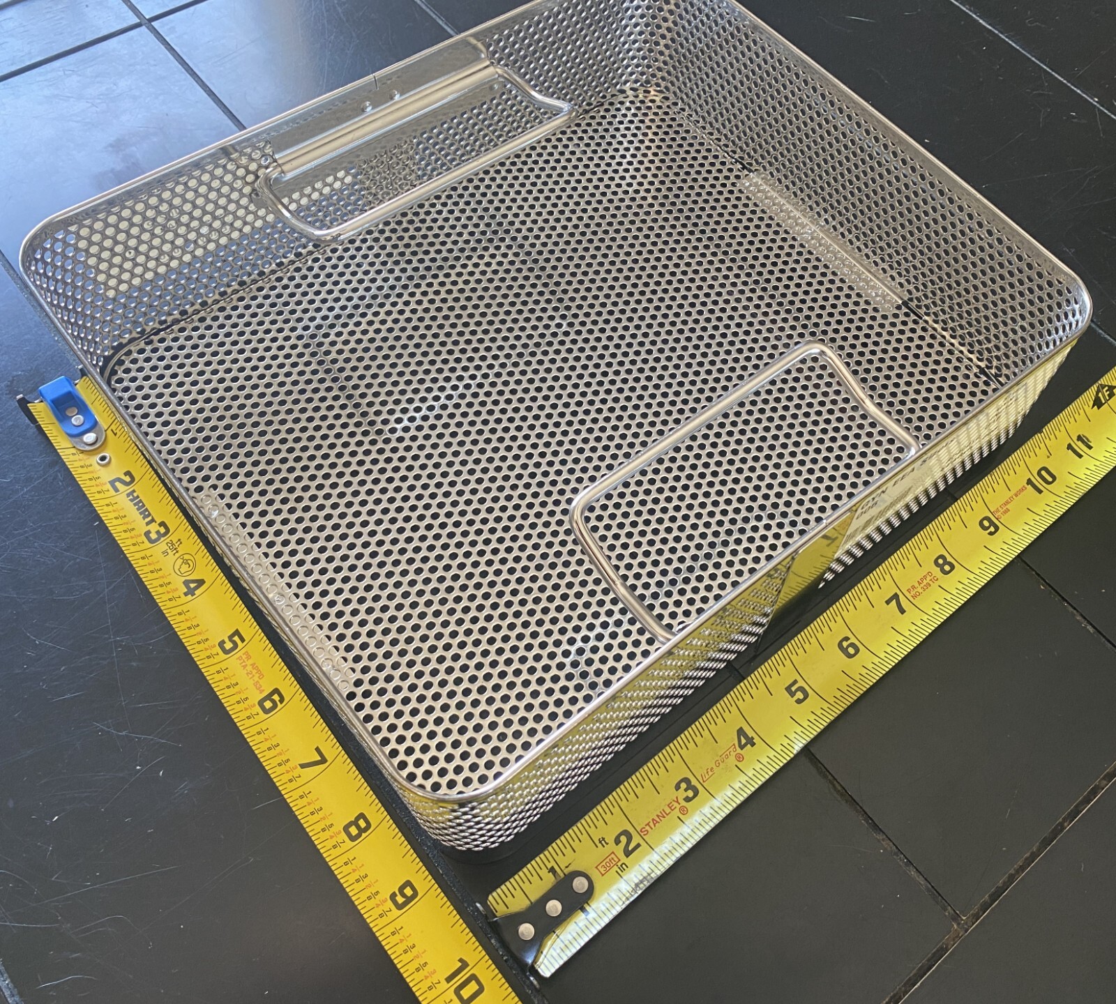 Sterilization Container Surgical Instrument Tray Basket 10.75″ x 9.125″ x 3.25″