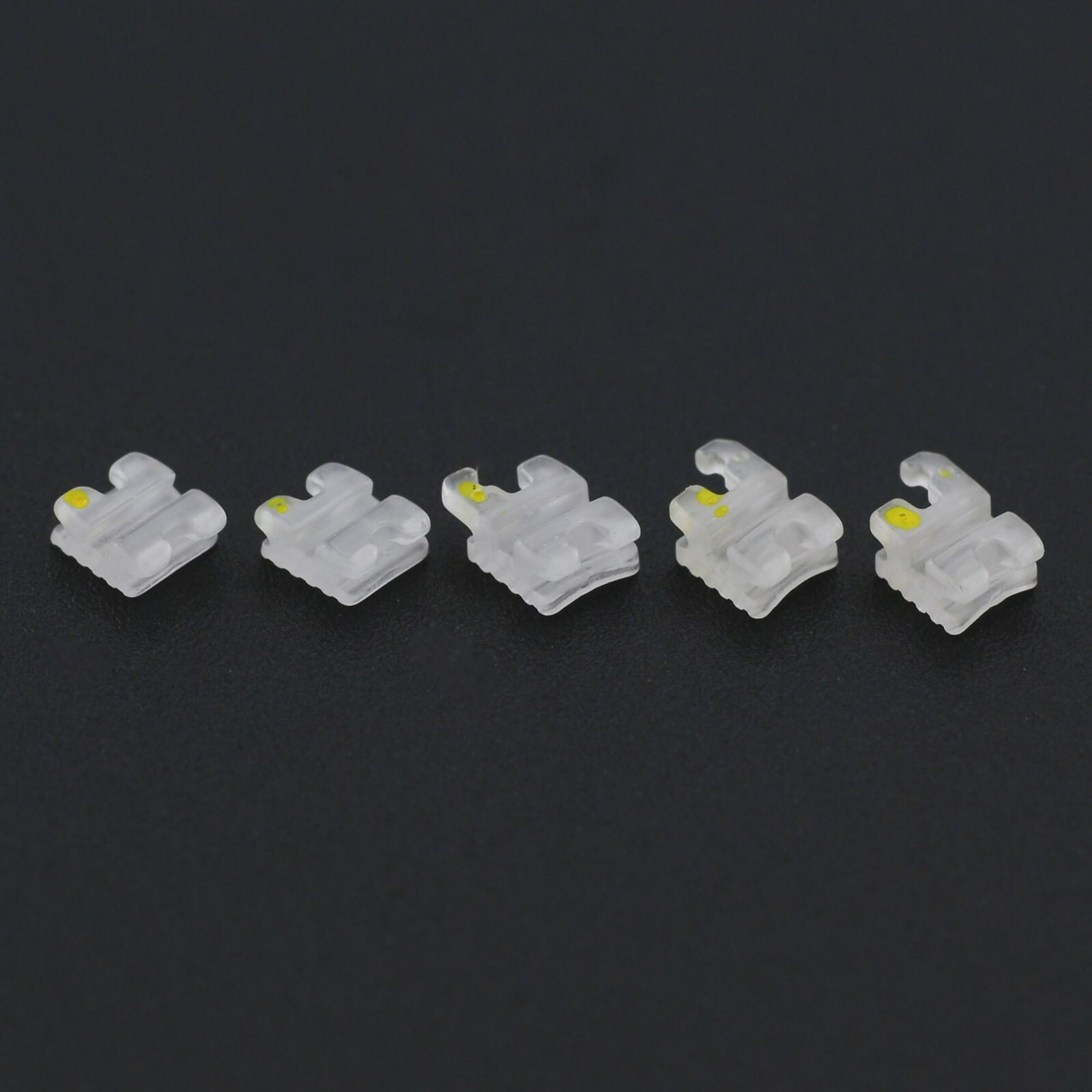 10 sets Orthodontic Ceramic Bracket Sapphire Clear Braces Aesthetic MBT 022 345