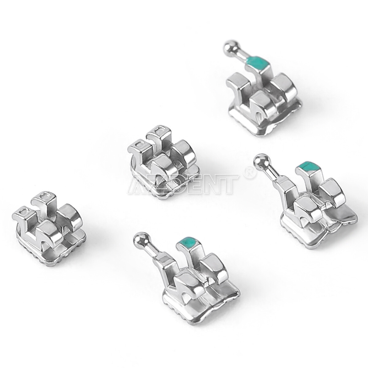 AZDENT Dental Ortho MIM Monoblock Brackets Braces Mini Roth MBT 018 022 Hook 345