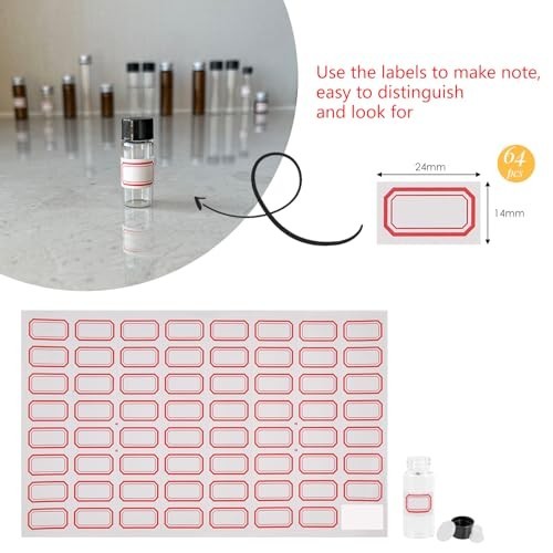 Clear Glass Vials 4ml 1 Dram Screw Caps Plastic Stoppers Leak Proof Sample