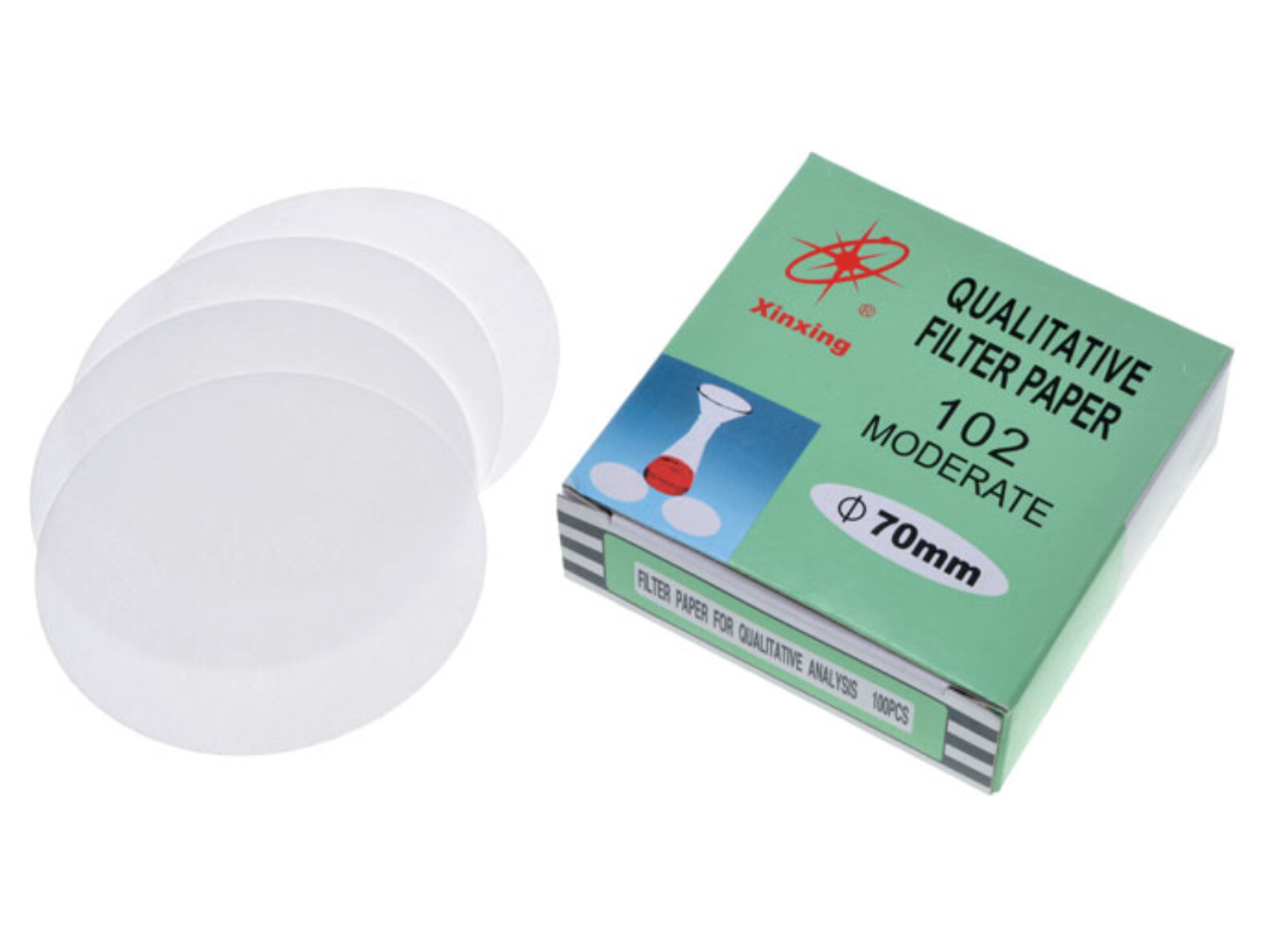 Qualitative FILTER PAPER Moderate 102 – 100 Circles – 8um Medium Speed