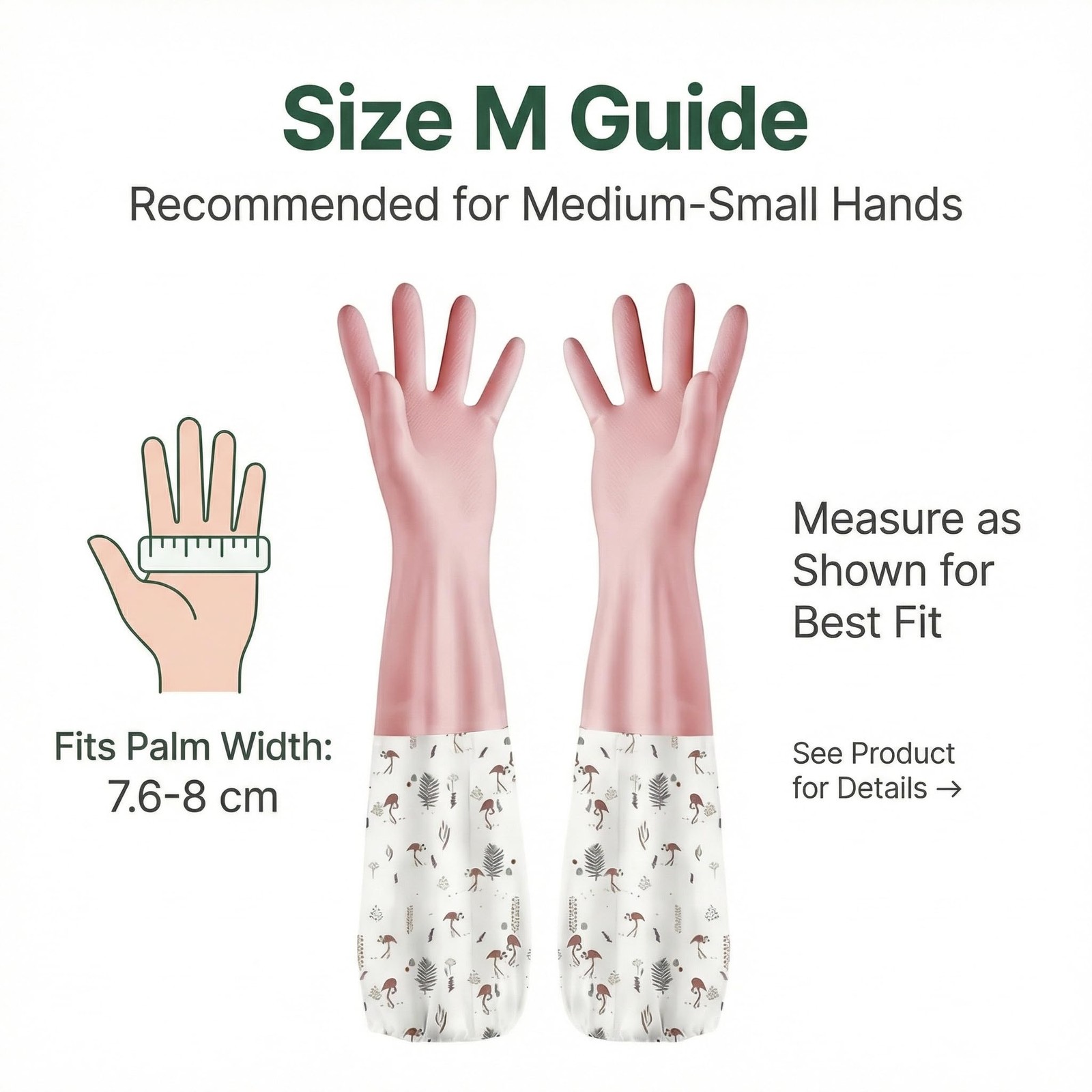 M Size Fleece Lined Cleaning Gloves, Waterproof PVC Household Gloves for Kitc…