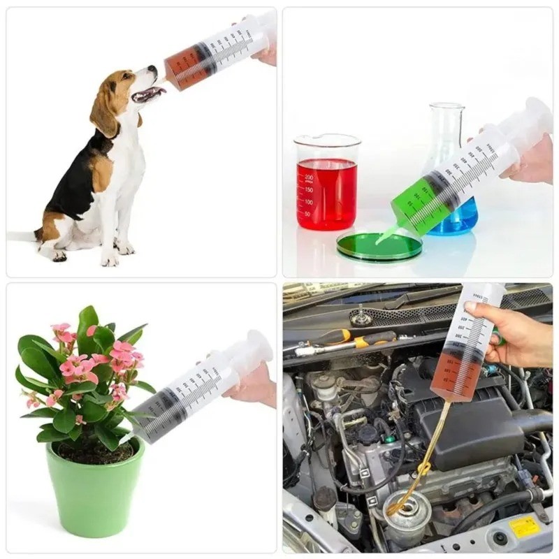 Syringe Hydroponics Nutrient Measuring Syringe Reusable Big 60-350ML