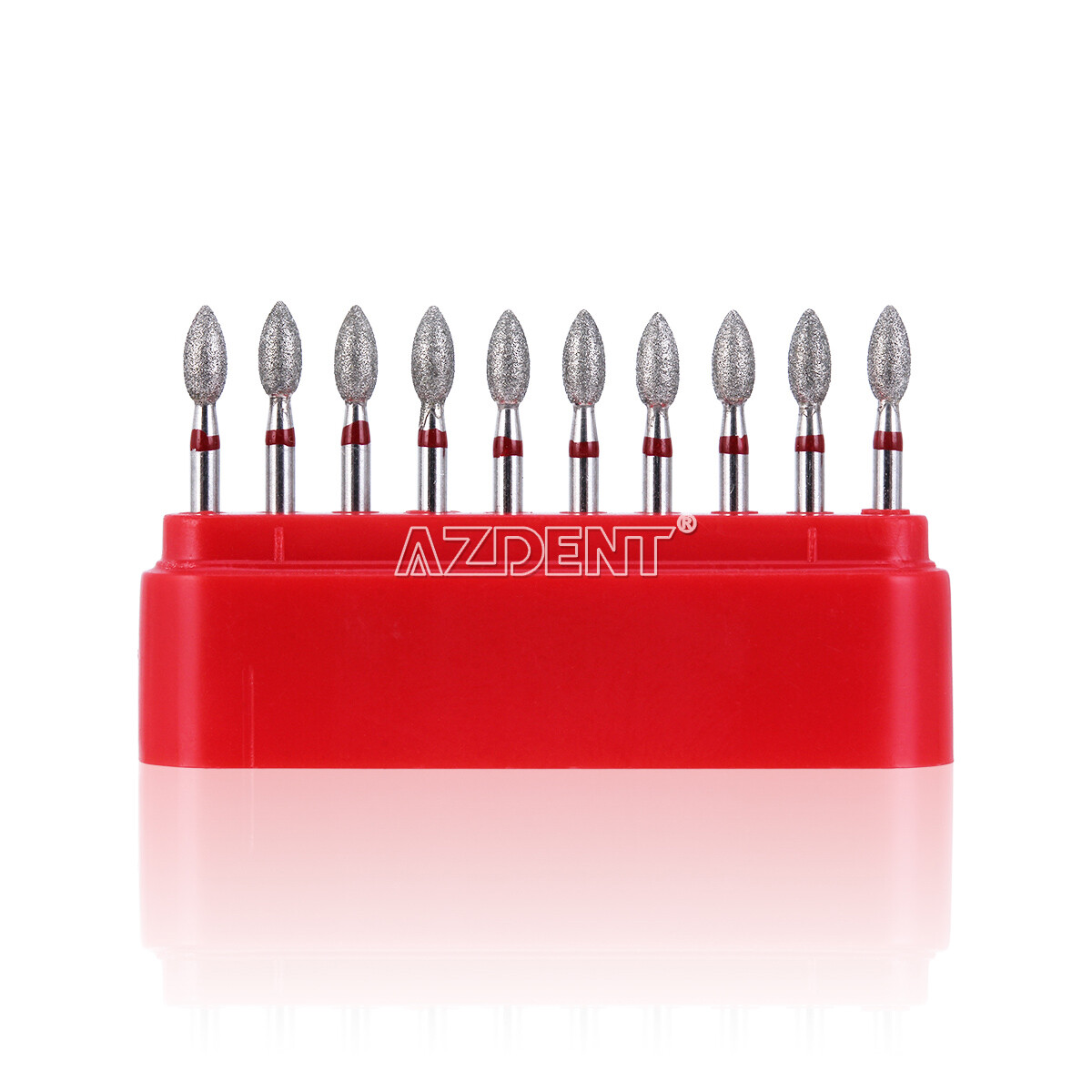 AZDENT Dental Diamond Burs FG Burs Football Shape Fine 379-023F/368-023F Red USA