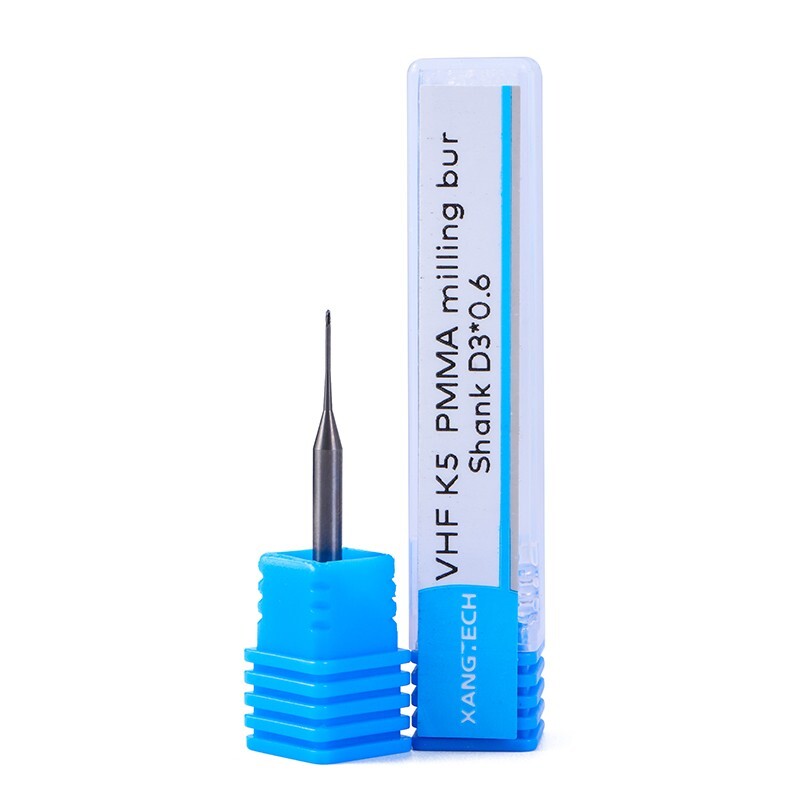 VHF K5 PMMA NC Milling Bur Tools Cutters Shank D 3mm for Peek PMMA Wax Blocks