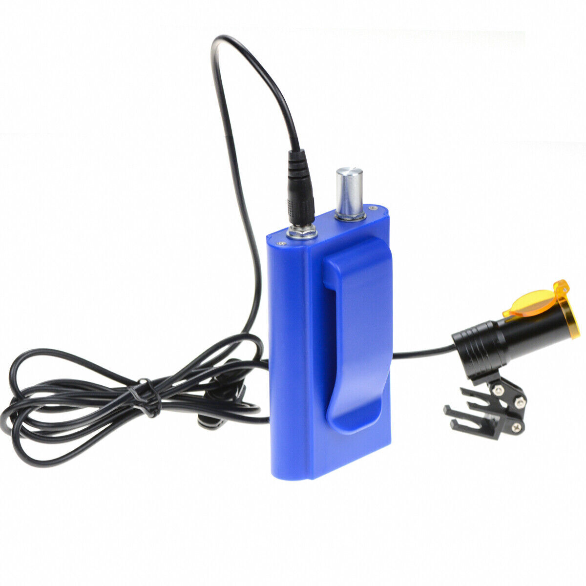 1800Mah Rechargeable Battery Pack with Belt Clip for Dental LED Head Light Blue