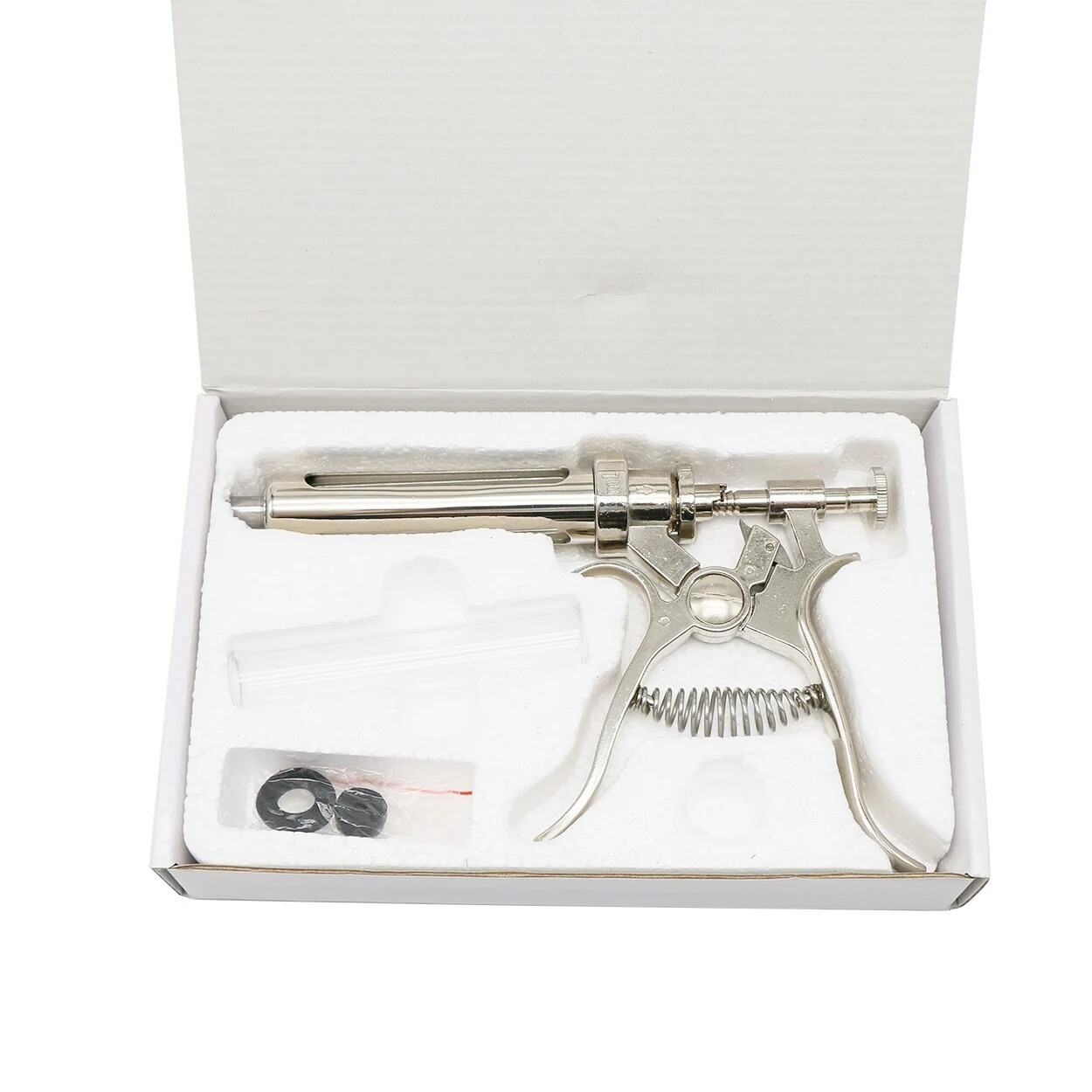 Veterinary Continuous Injection Syringe Revolver Stainless Steel Vaccination Gun