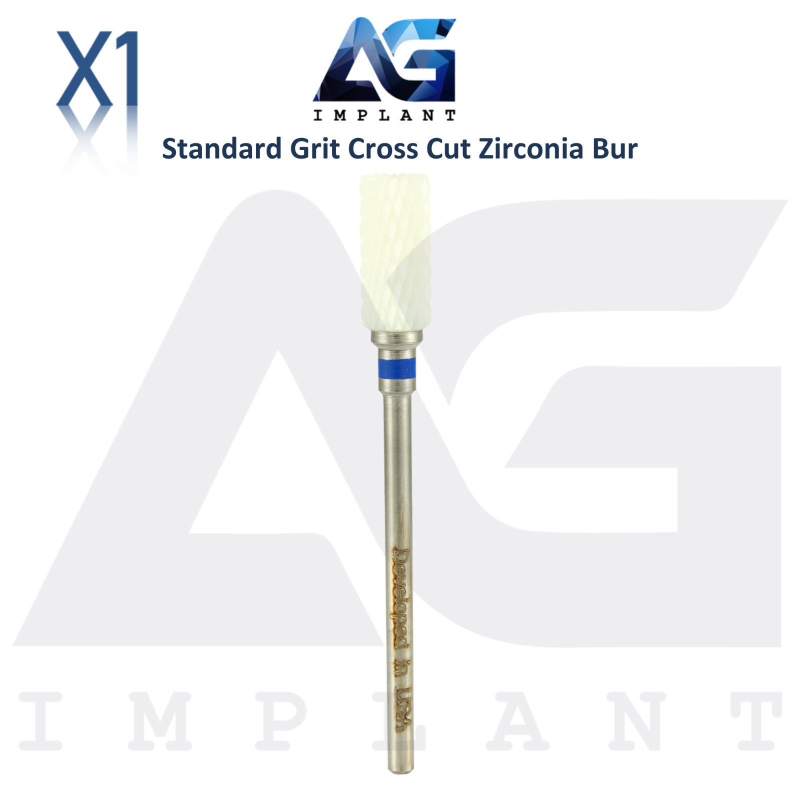 Dental Wilson Cross Cut Standard White Zirconia Bur Ø6.0mm x 12.5mm 6400503