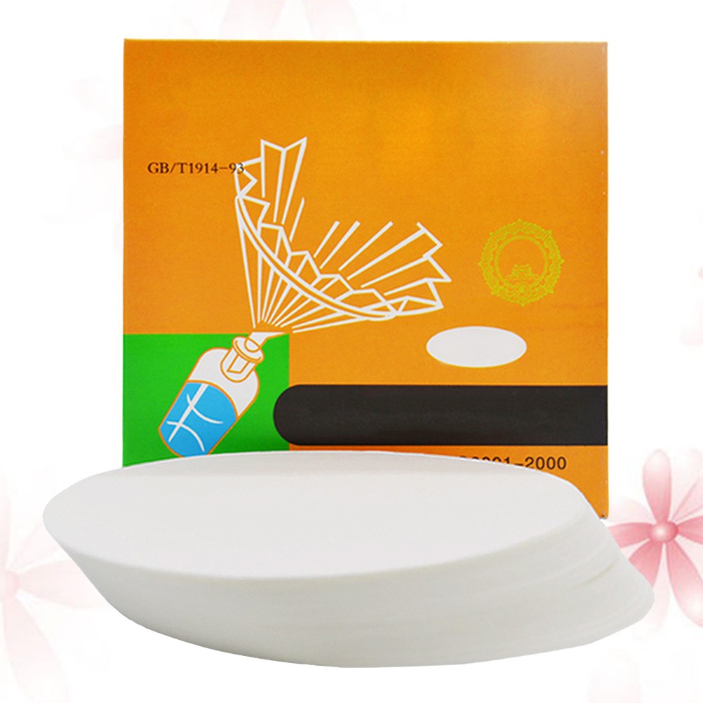 Premium Qualitative Filter Paper for Lab Use White Cotton Pulp 1 Box 100pcs 15cm