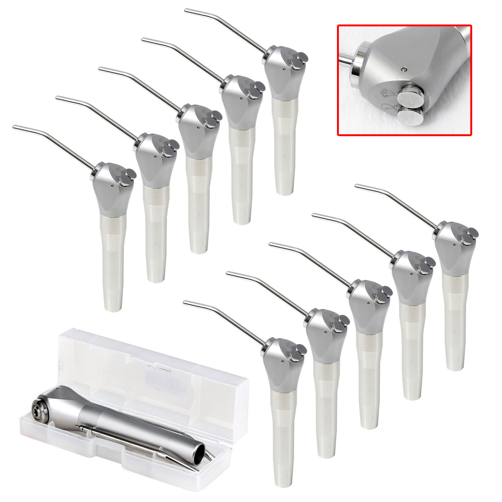 10*Dental Air Water Syringe with Nozzles Tips Tubes Triple 3 Way Spray YGSY