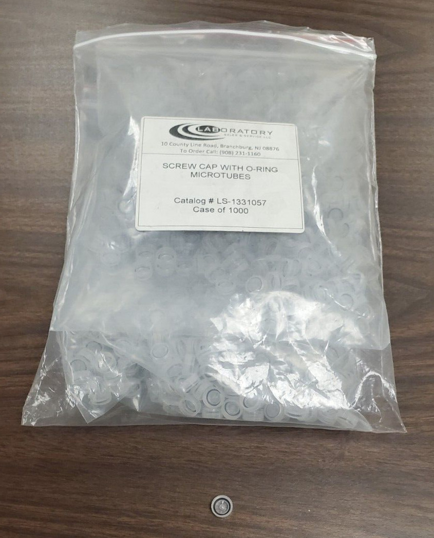 SCREW CAP W/O-RING FOR MICROTUBES, NAT CS/1000
