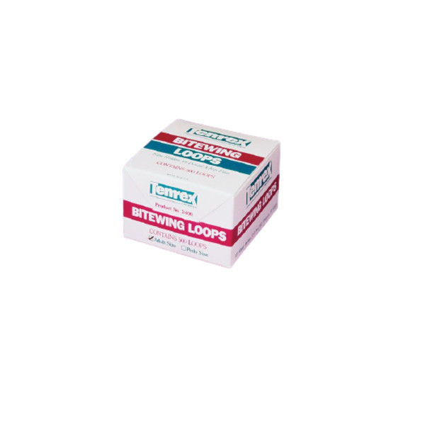 Temrex 2400 Dental Bite Wing Loops Adult for #2 Film Paperboard 500/Bx