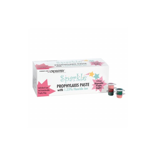 Crosstex UPCBG Sparkle Dental Prophy Cups Bubble Gum Coarse Grit 200/Pk