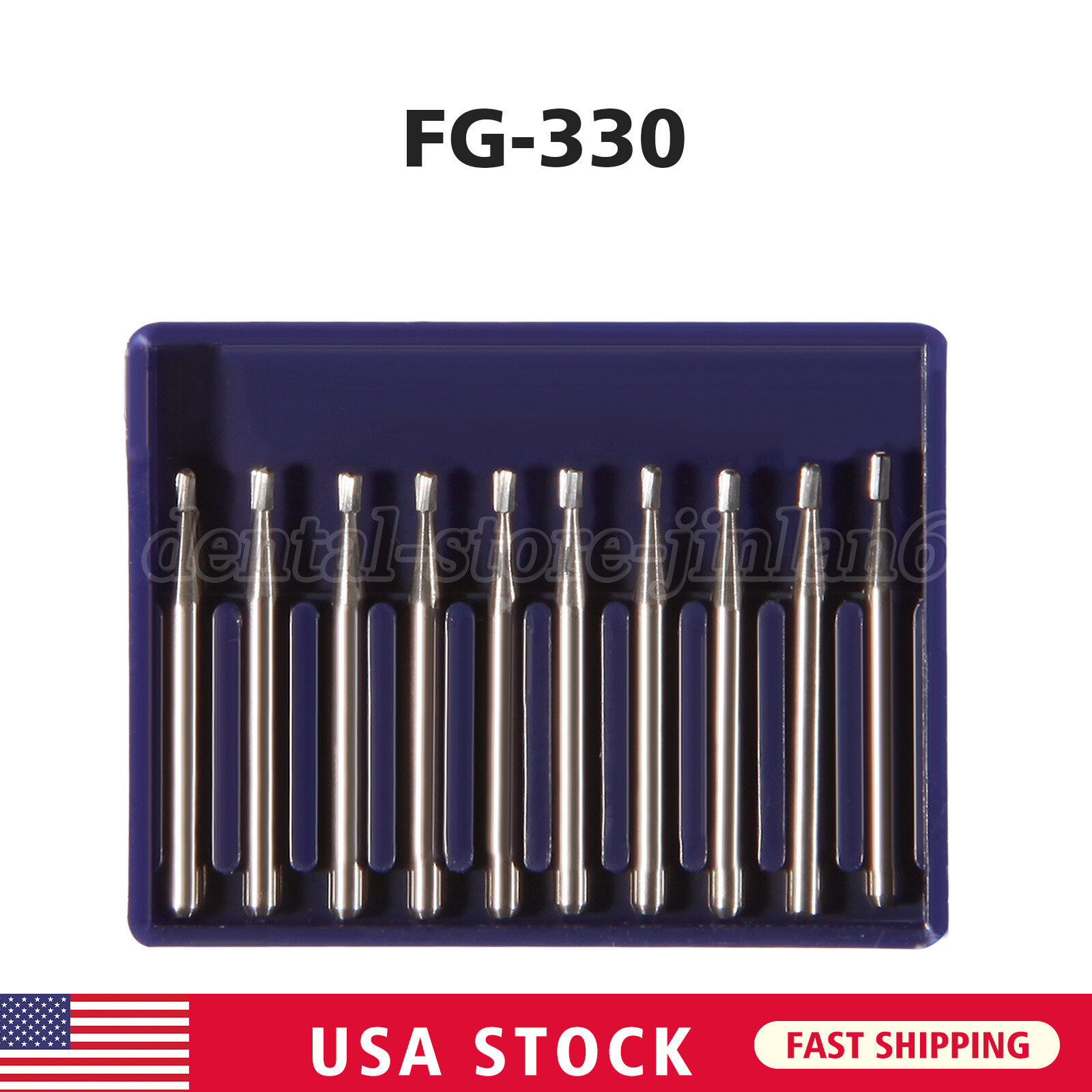 FG # 330 Pear Dental Acero Tungsteno FG Fresas Carburo para Alta Velocidad Pieza