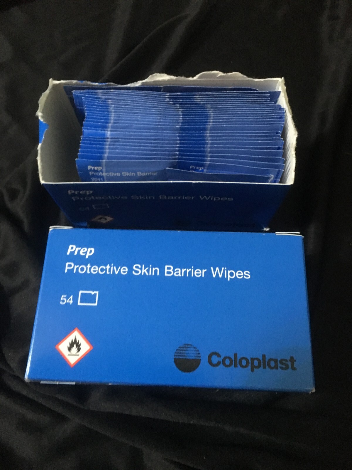 PREP Protective Skin Barrier Wipes by Coloplast, one box of 54 / one box of 53