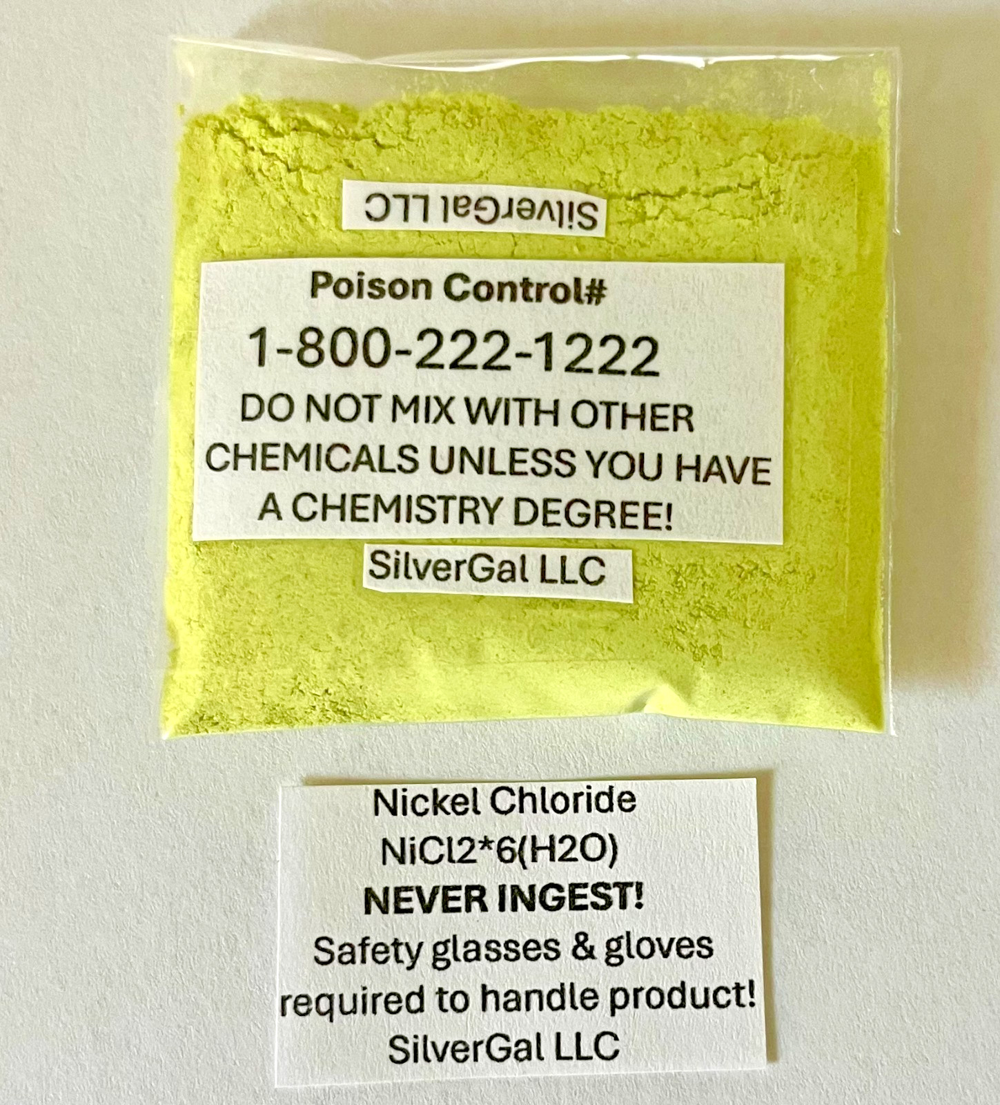 25g Nickel Chloride 99.9%+ NiCl2 x 6(H2O) made in small batches for purity 25 g