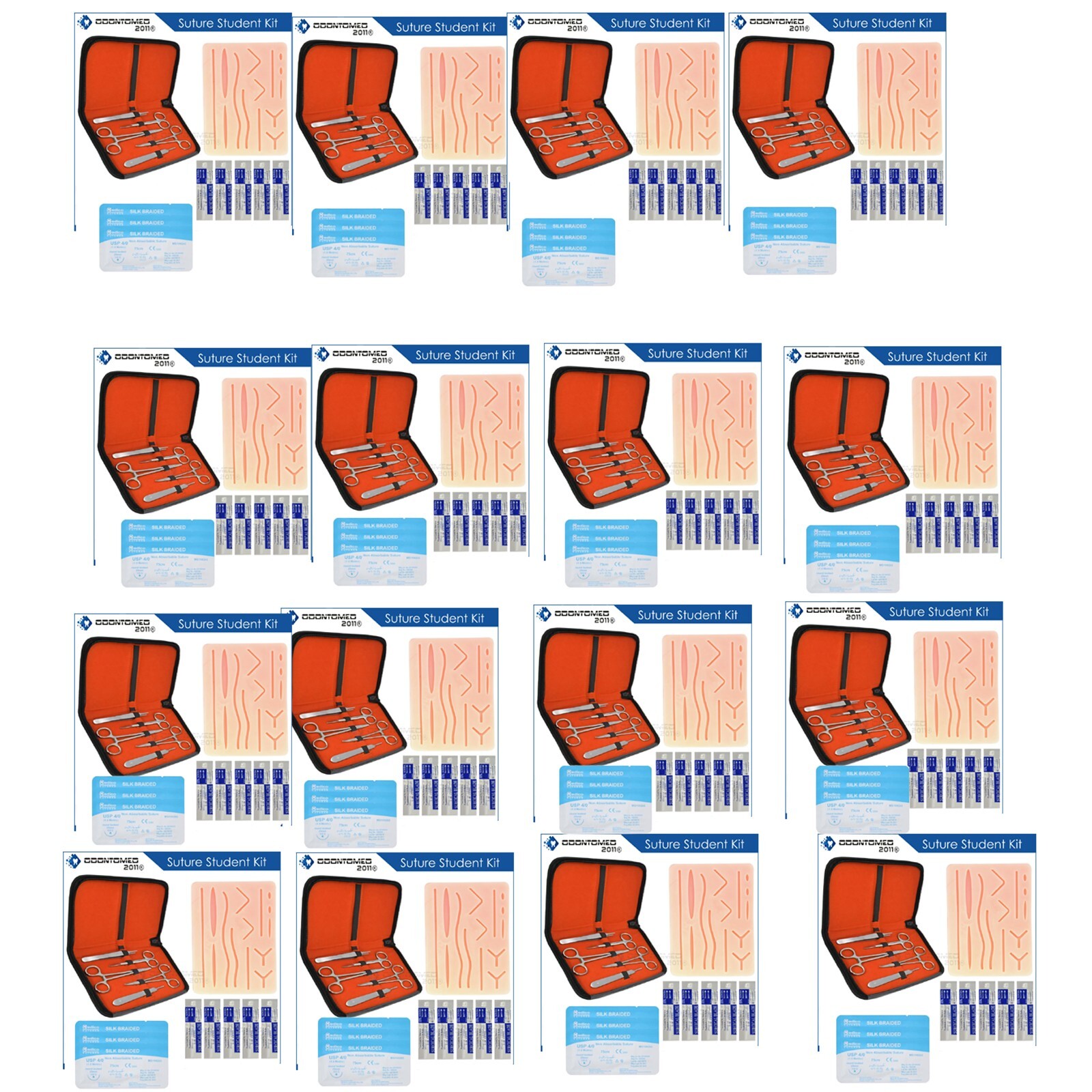 Lot Of 25 Kits Practice Suture kit for Medical and Veterinary Student Training