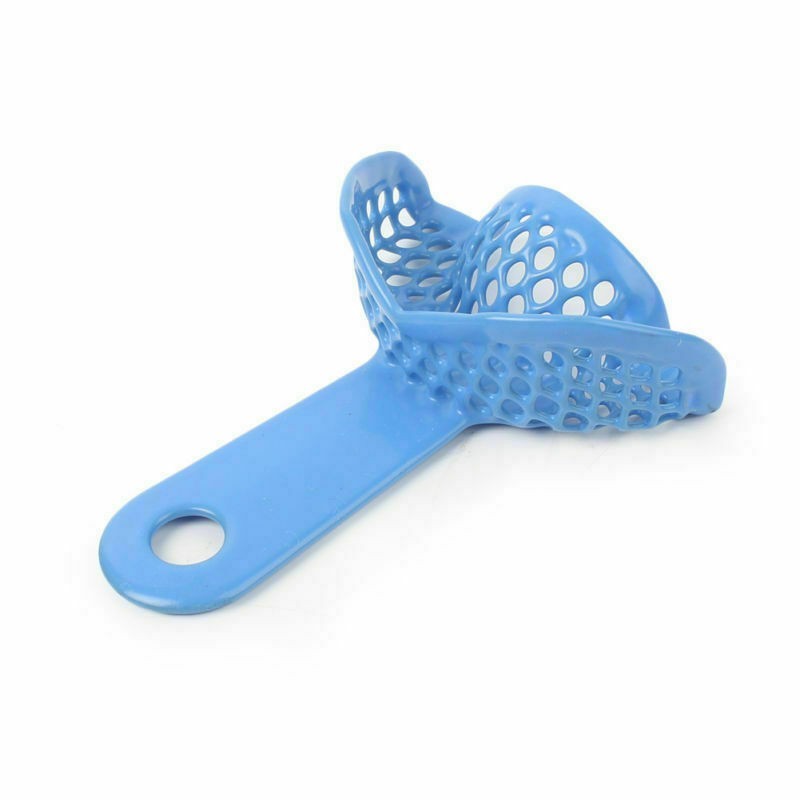 2 Pcs Dental Impression Trays Plastic-Steel Denture Autoclavable Upper + Lower