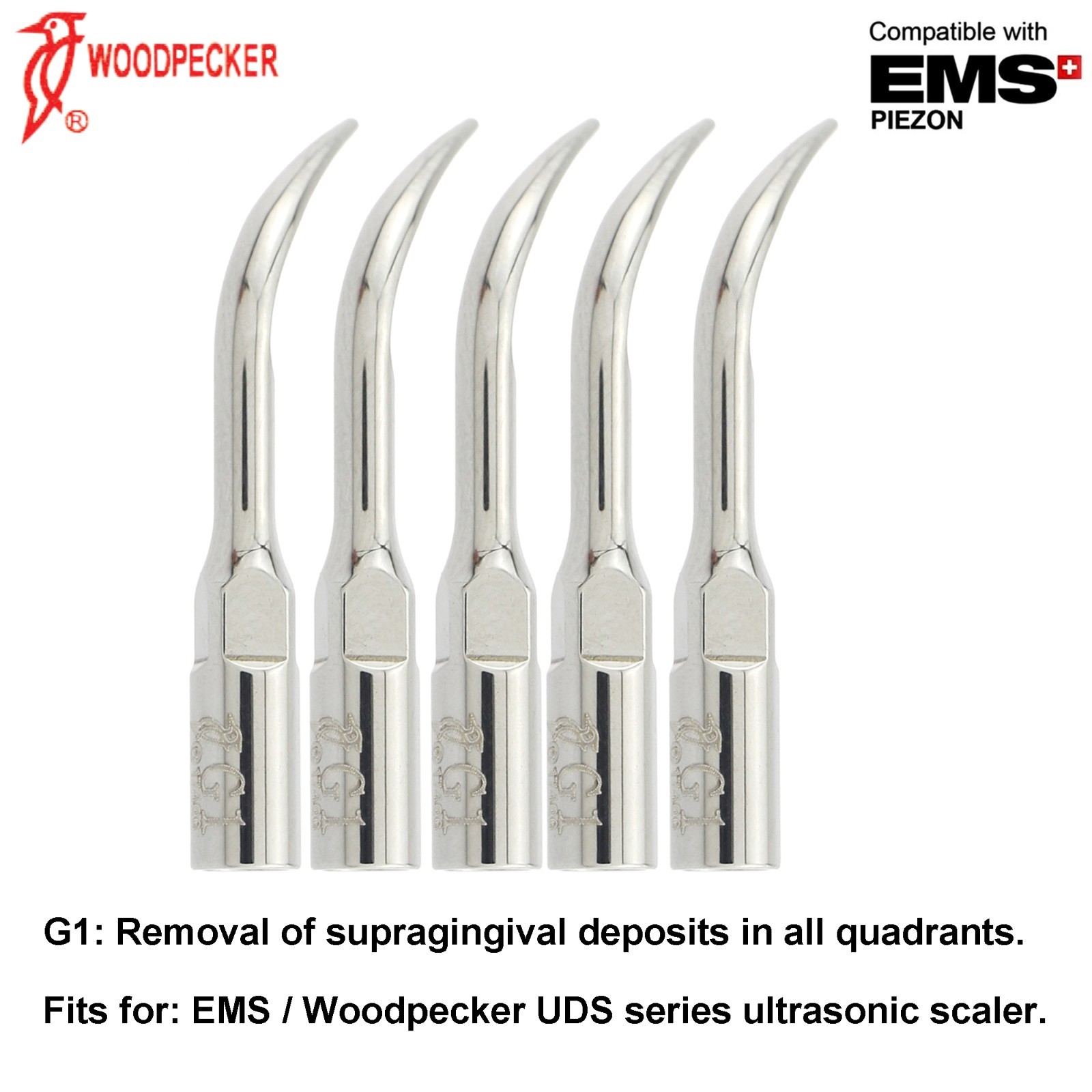 Woodpecker P1 Ultrasonic Scaler Tips EMS Piezon LED Handpiece HP-5L P3 G1 G2 G4