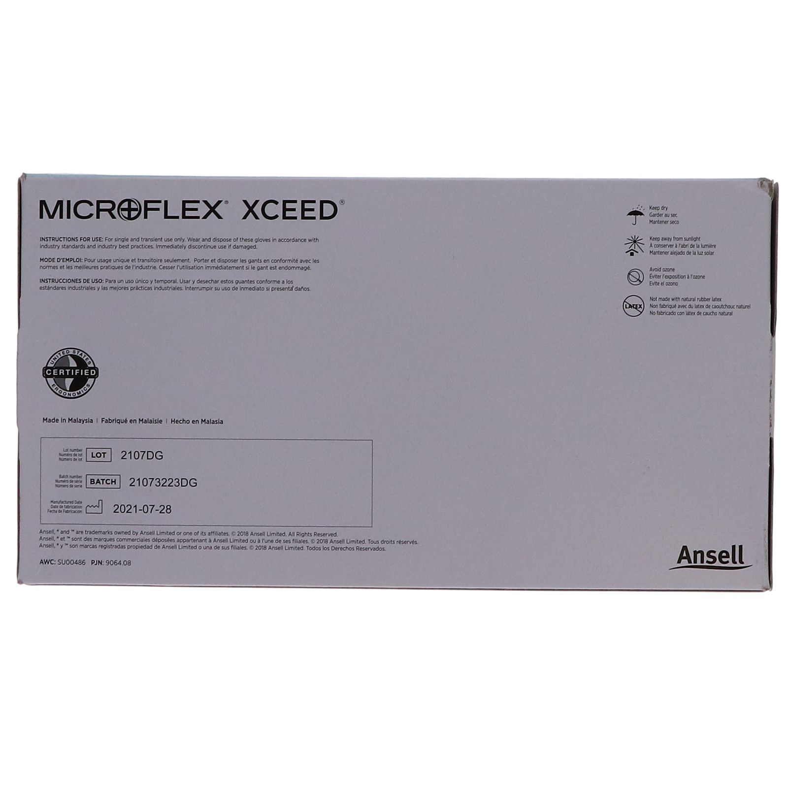 Microflex XC-310-S XCEED Nitrile Exam Gloves Powder-Free Small 250/Box
