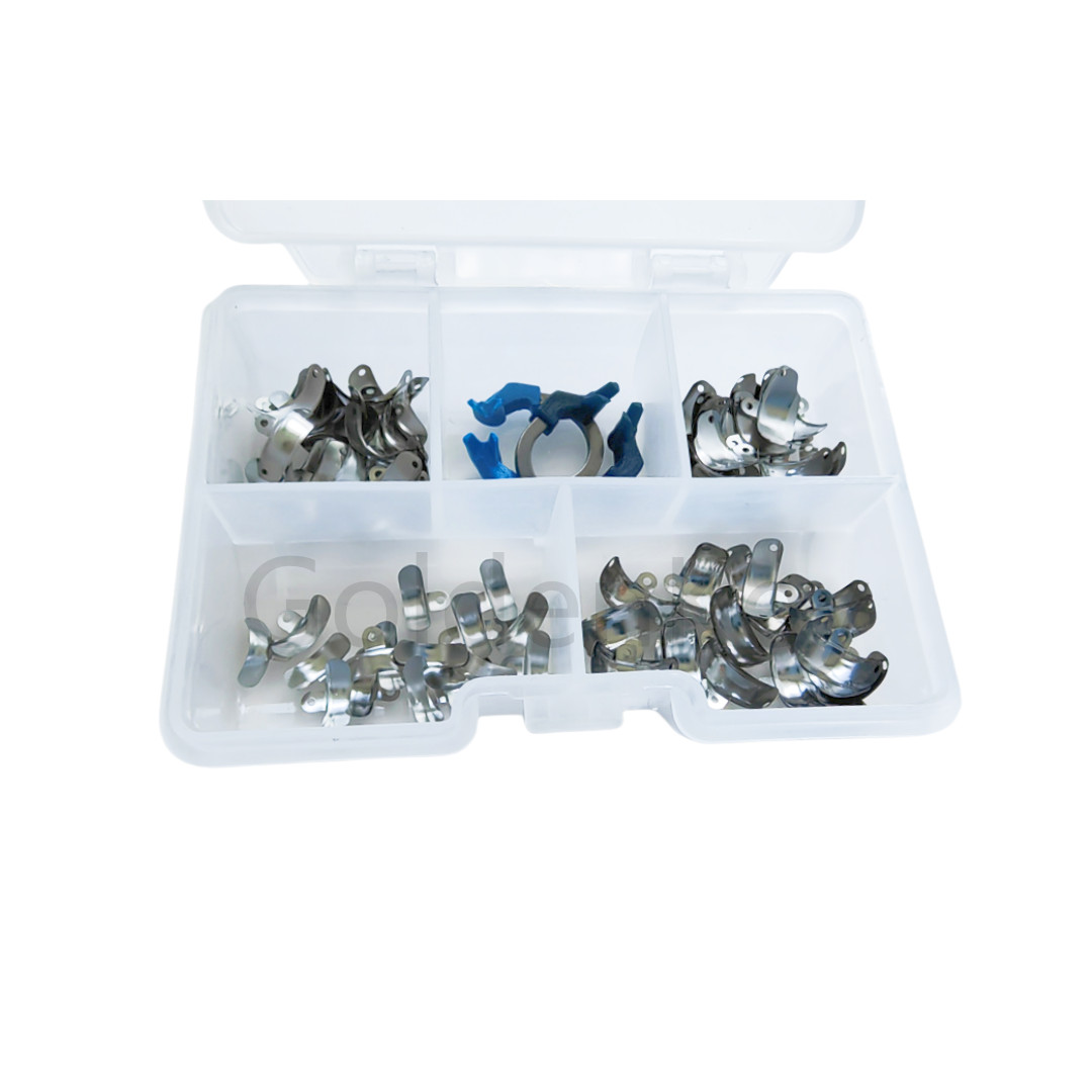 102/Set C2 Dental Sectional Matrix Contoured Matrices Bands Clip Clamp NITI Ring