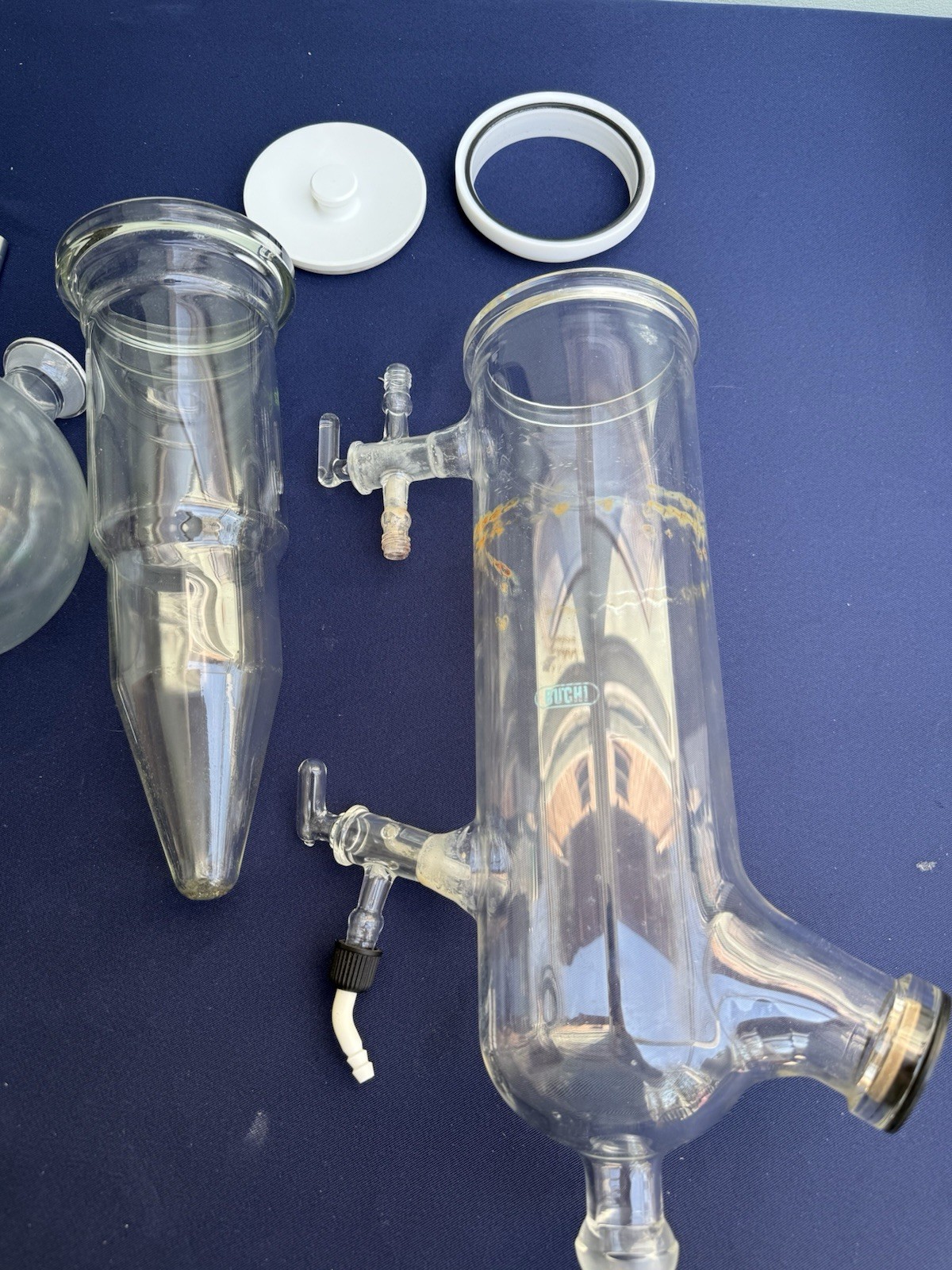 BUCHI Cold Trap Condenser with Clips Clamps And Whatnot. Excellent