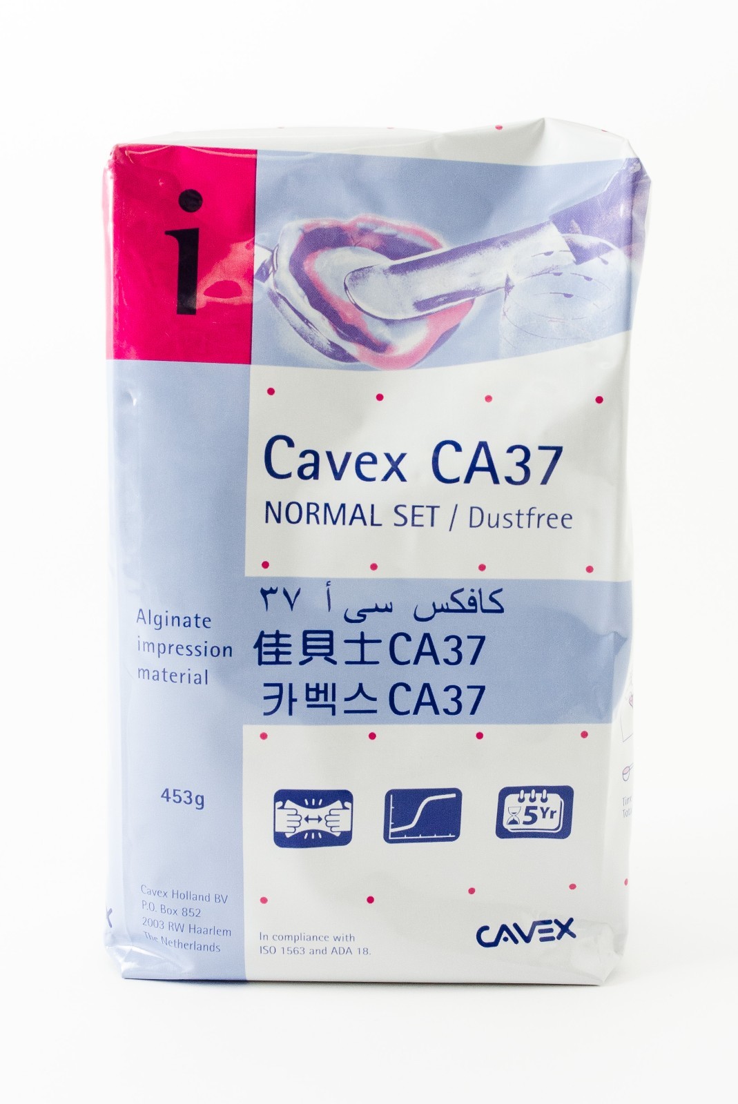 Cavex Dental Impression Alginate Regular Set Pink & Mint Flavor Dustless 453g
