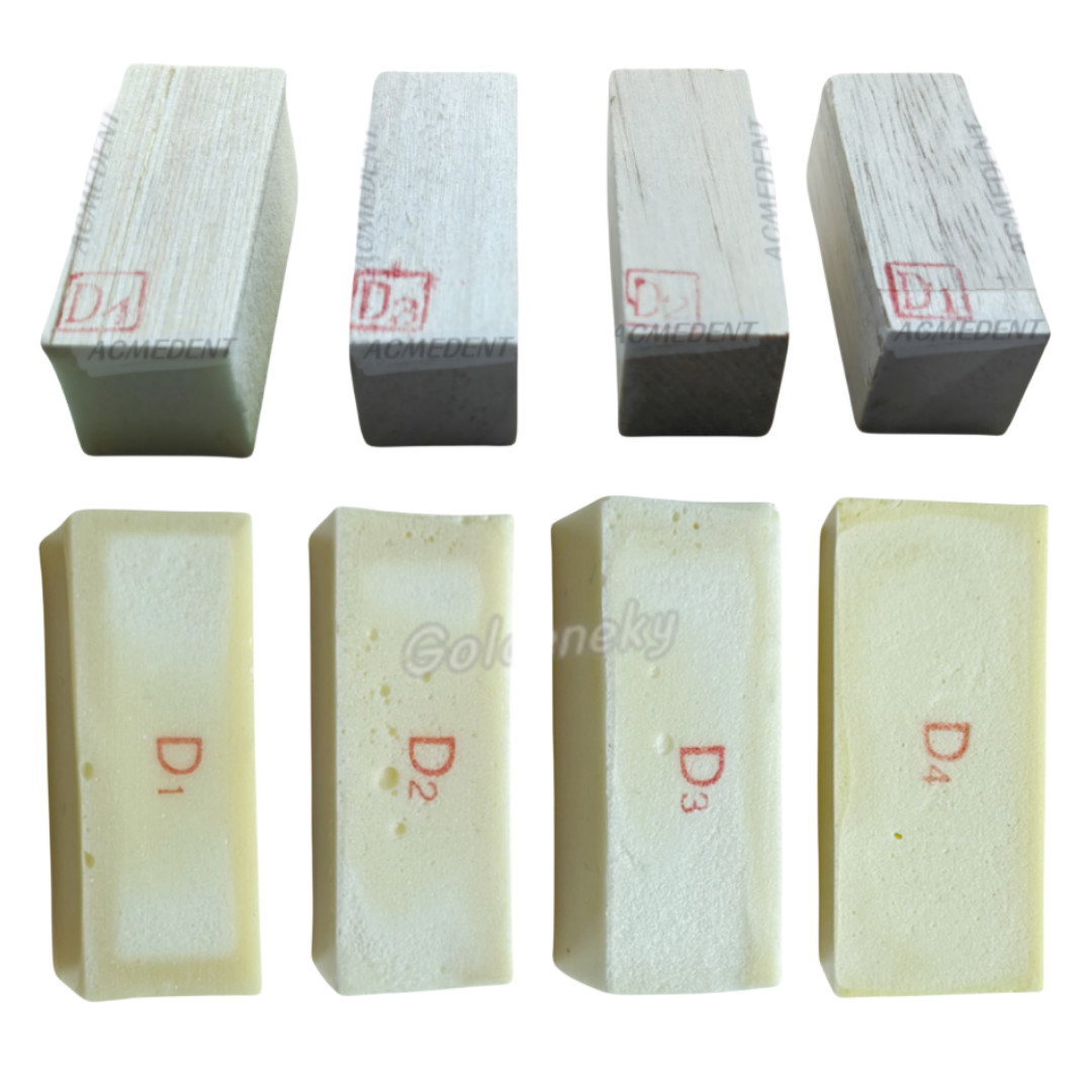 D1-D4 Practice Model Wood Blocks Dental Study Jaw Bone Replica GBR/Implant Use