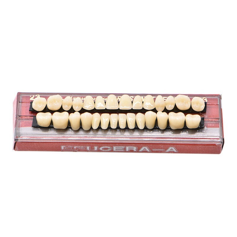 56 Pcs (A2+A3) False Teeth Dental Acrylic Resin Full Set Teeth Upper Lower #23