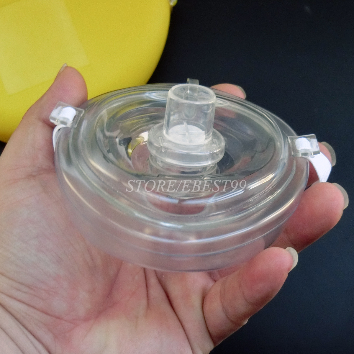 1x Yellow CPR Pocket Face Shield Resuscitator Rescue cpr kit Face shield