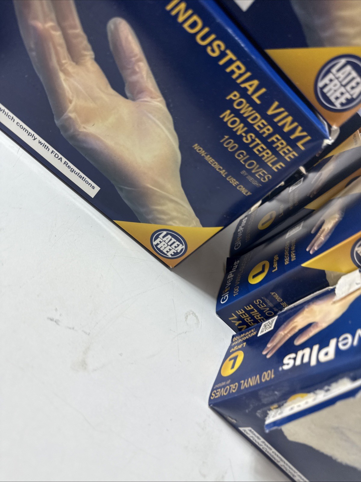 Gloveworks Vinyl Gloves Large Clear Latex Free 100 pk Case of 8 800 Total