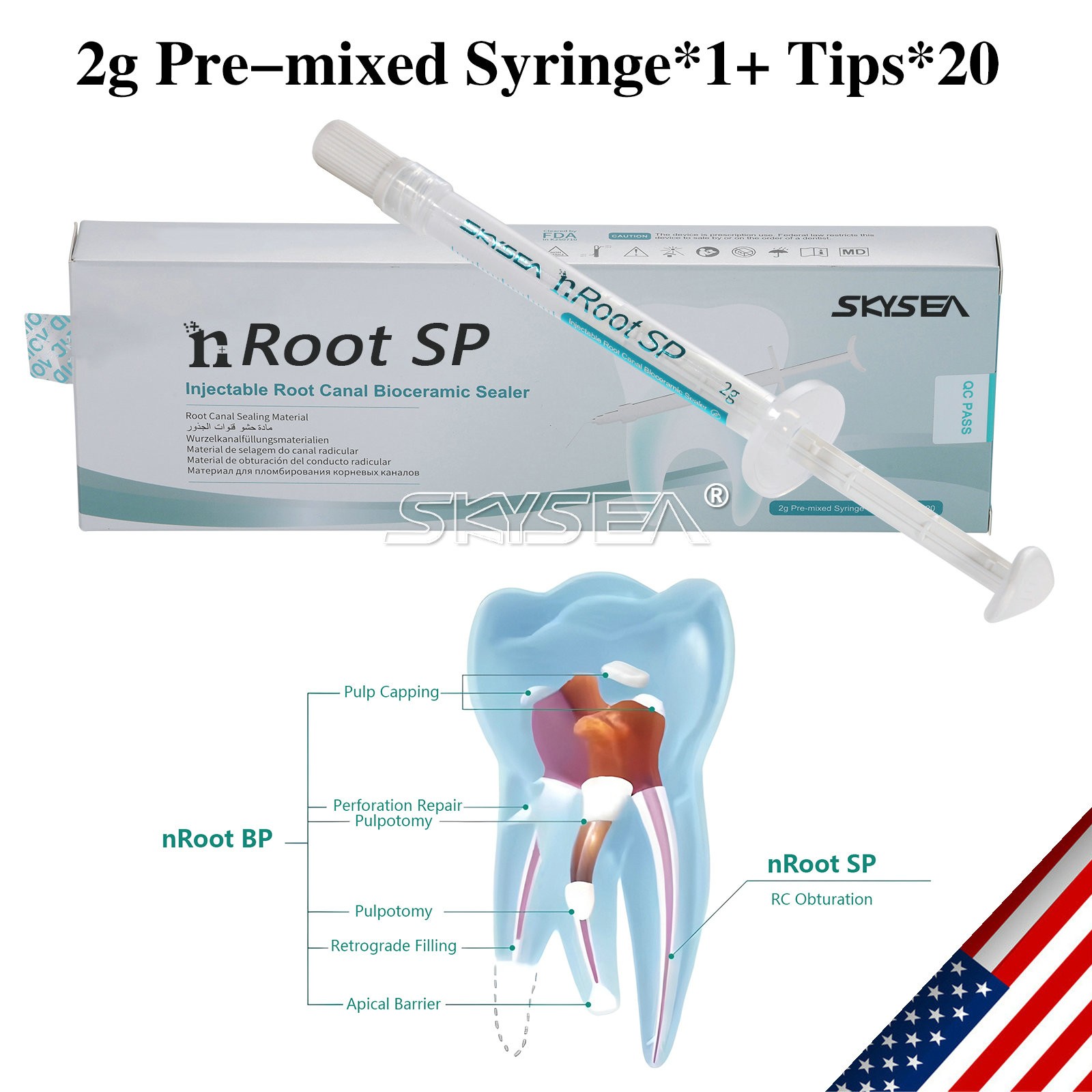 Bioceramic for Root & Pulp Treatment 2g tube II Free Ship