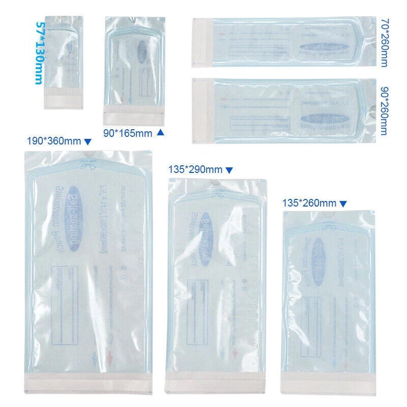 200 Pcs/Bag Autoclave Dental Medical Self-sealing Sterilization Pouches Bag