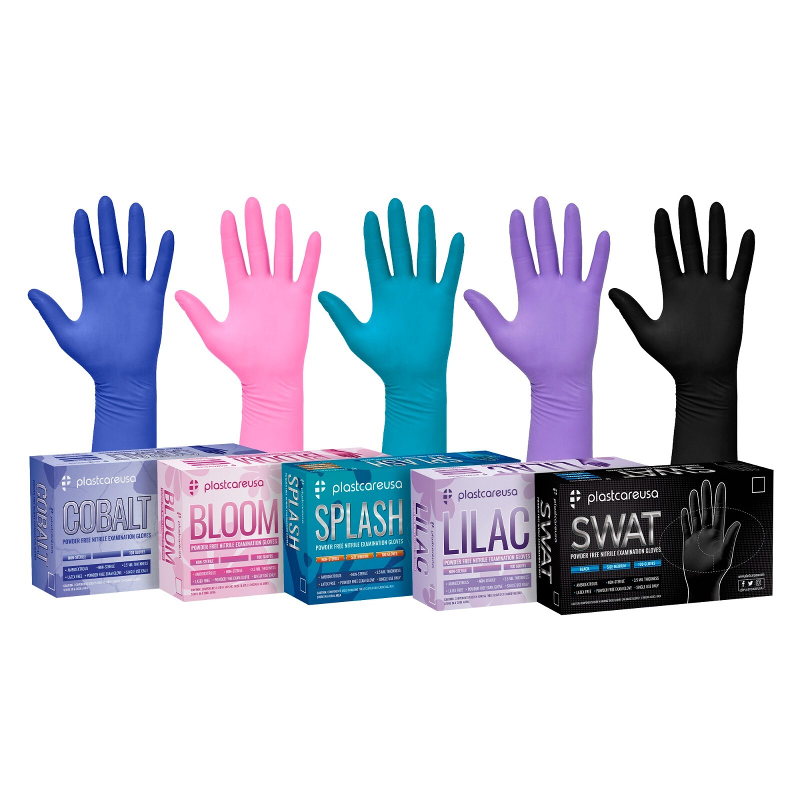 100 Nitrile Disposable Medical Exam Gloves 3.5 Mil. (Vinyl, Latex, Powder Free)