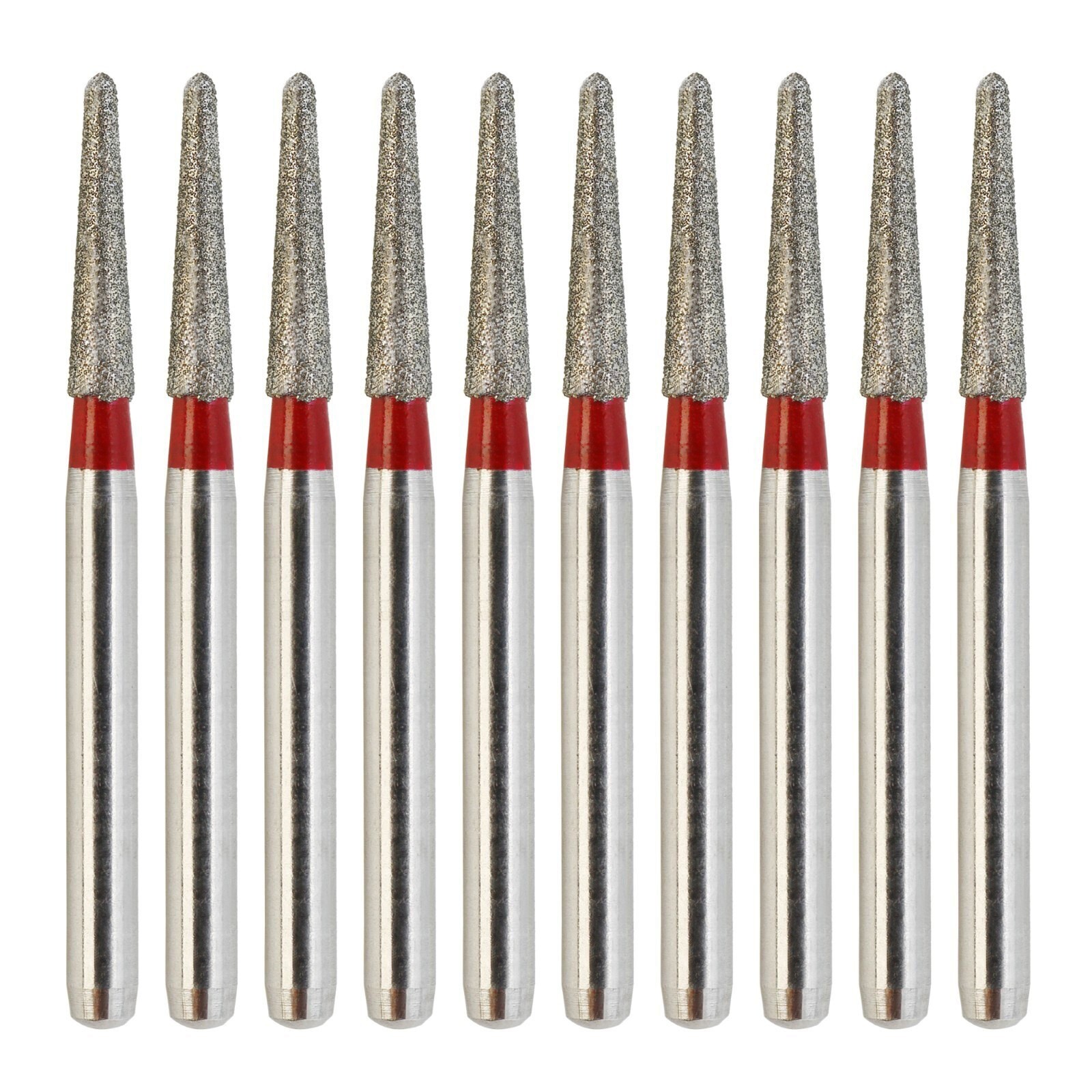 Multi-use Dental Diamond Burs 856/016F FG Round End Taper Bur Fine Grit Red