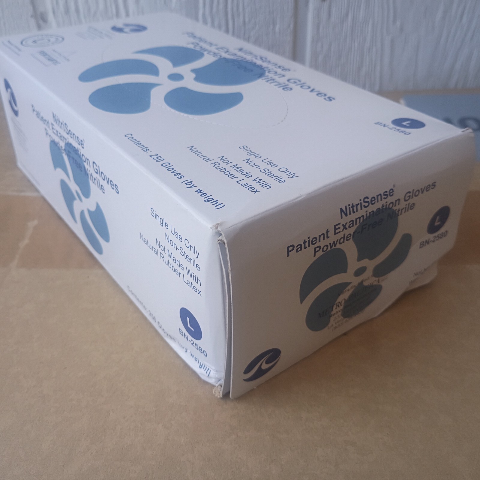 Nitrisense Patient Examination Gloves Powder Free Nitrile 250count Large