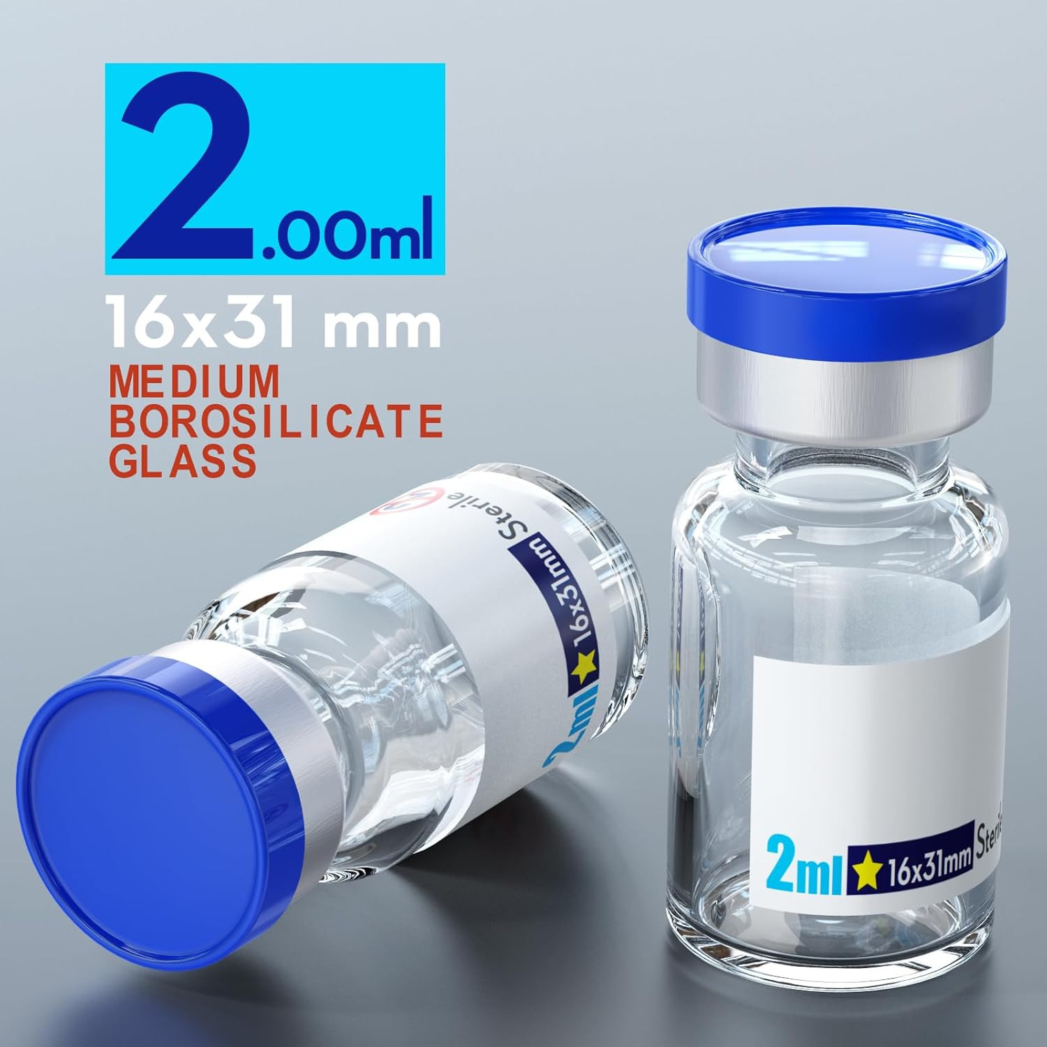 Ks-Tek Sterile Empty Vials with Self Healing Injection Port,With Aluminum Plasti