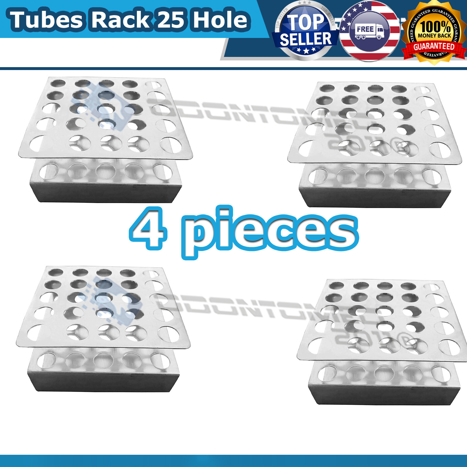 4 HOLDING TUBE Lab INSTRUMENT TEST TUBE RACKS 25 TUBES ALUMINIUM LAB SUPPLIE ODM