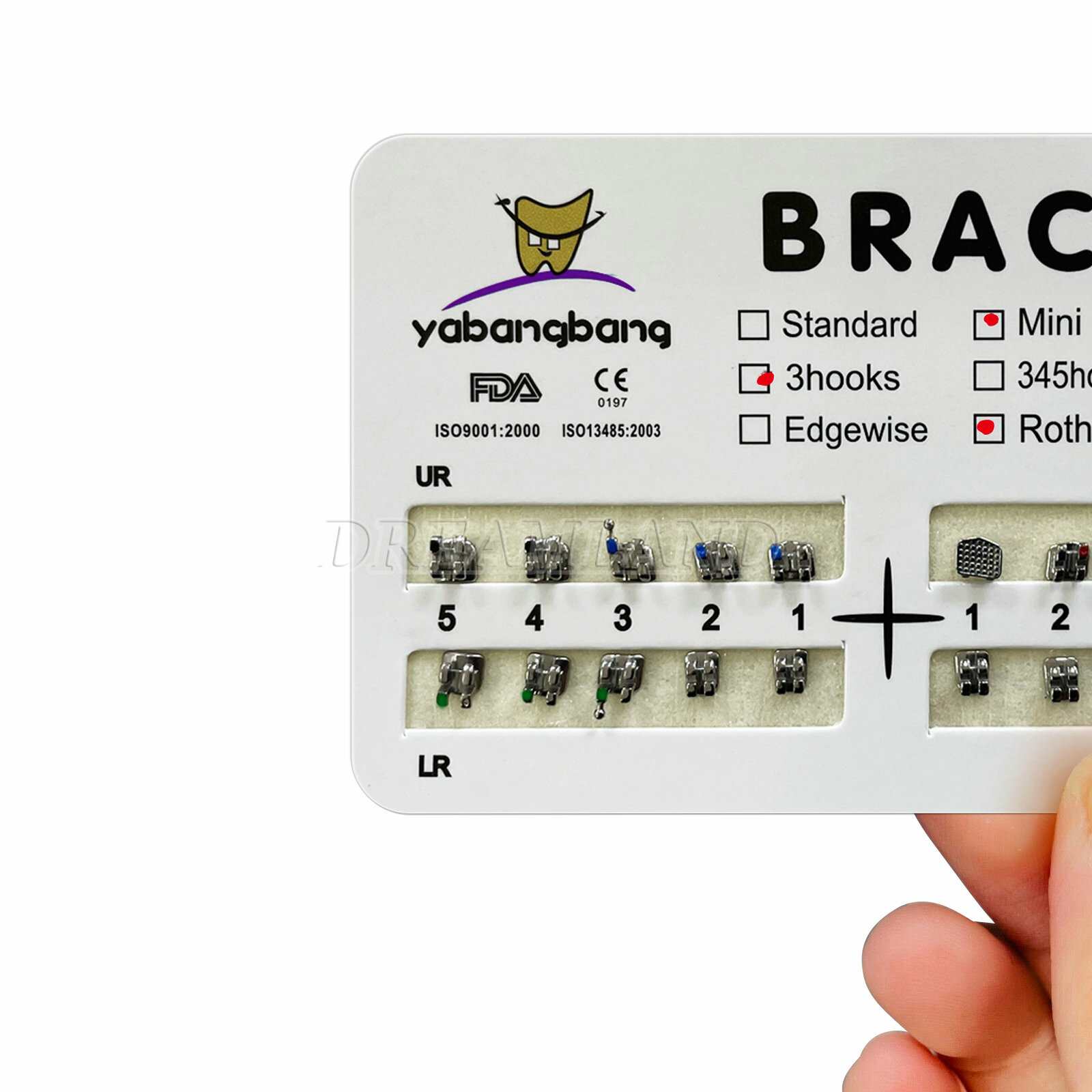 20 packs Dental Orthodontic Braces Brackets Mini Roth 022″Slot 3 Hooks Metal