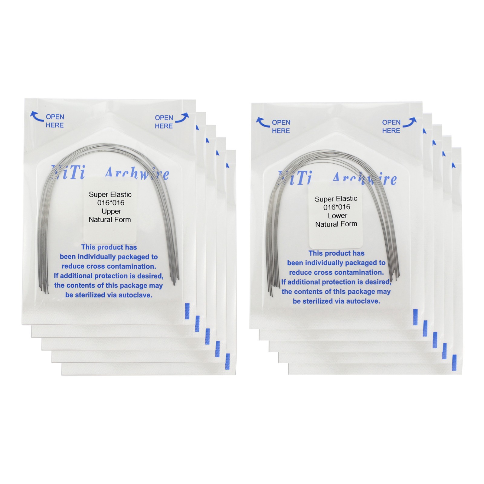 100pcs Dental Orthodontic Arch Wires Super Elastic Niti Nature Form Rectangular