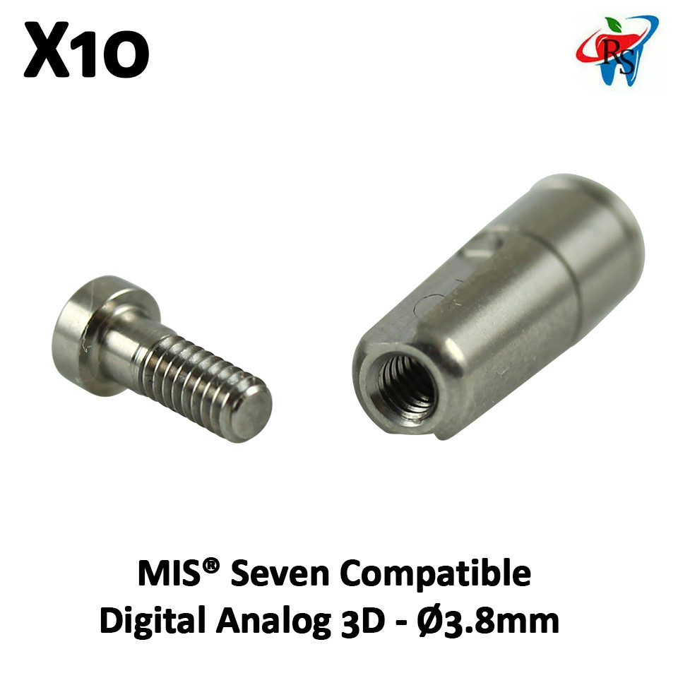 10pcs Dental MIS Seven Compatible Digital Analog 3D – Ø3.8mm Int Hex 2.42