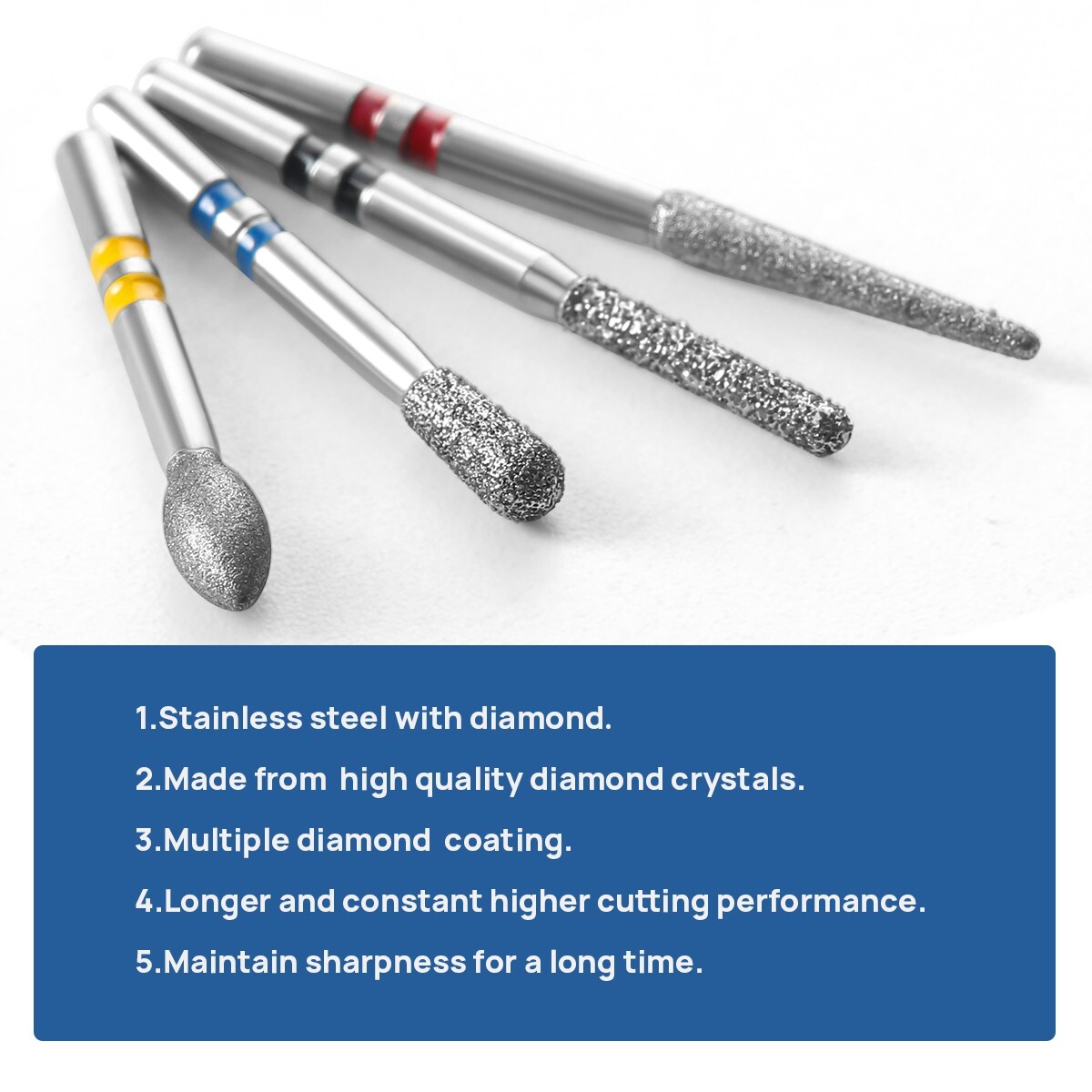 AZDENT Dental Diamond Burs Cutting Zirconia Ceramic Diamond High Speed FG Burs