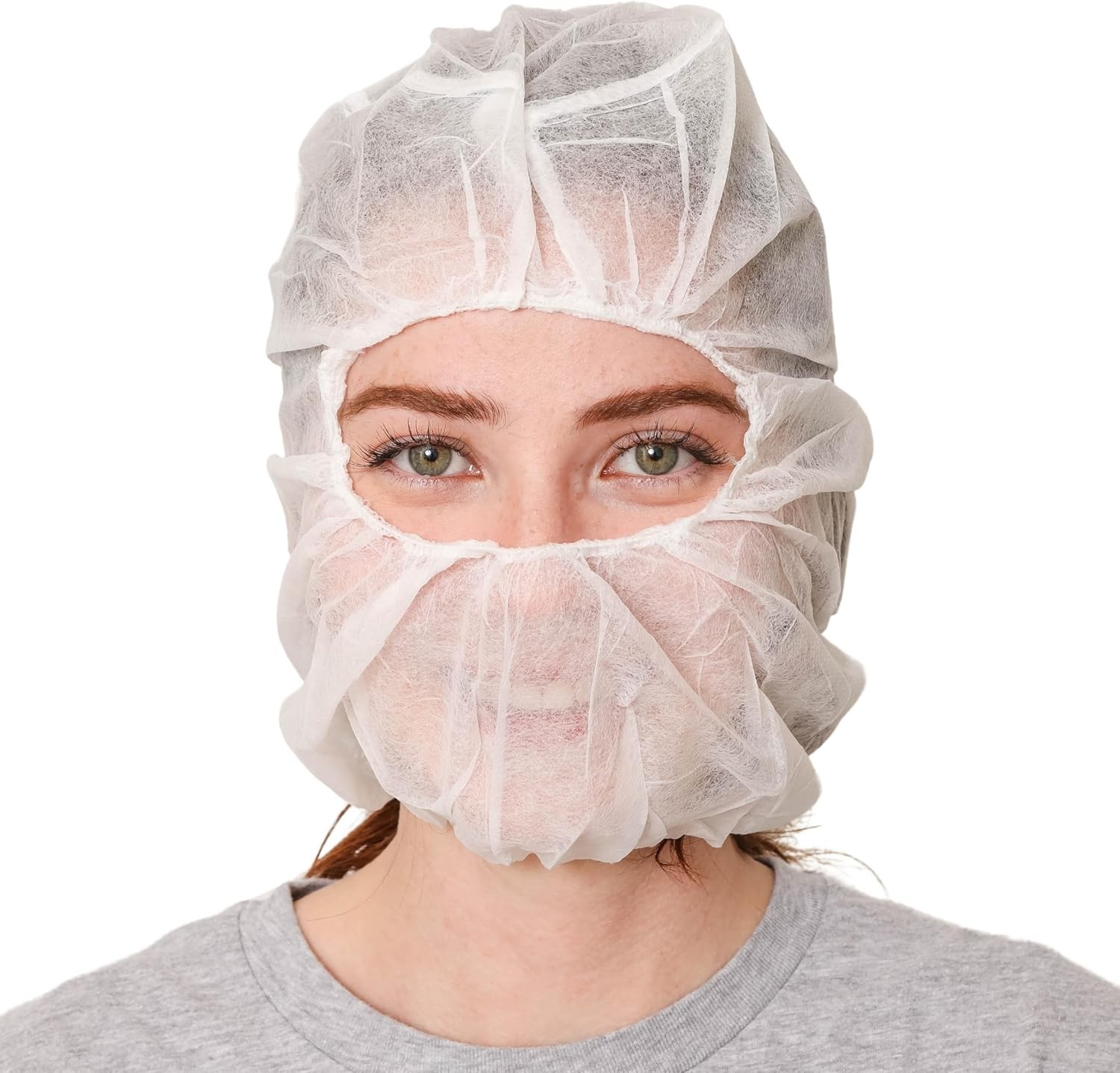 Disposable Polypropylene Hood Combo for Complete Hair and Beard Protection – …