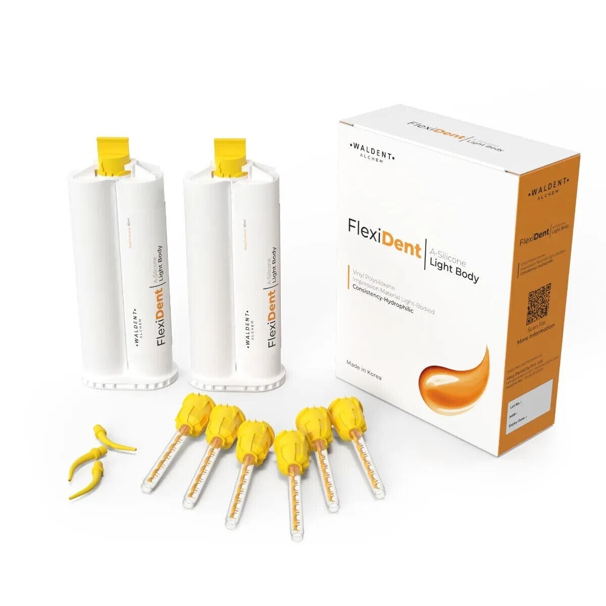 Waldent Flexident Light Body Cartridges ( 50ml x 2) For Dental
